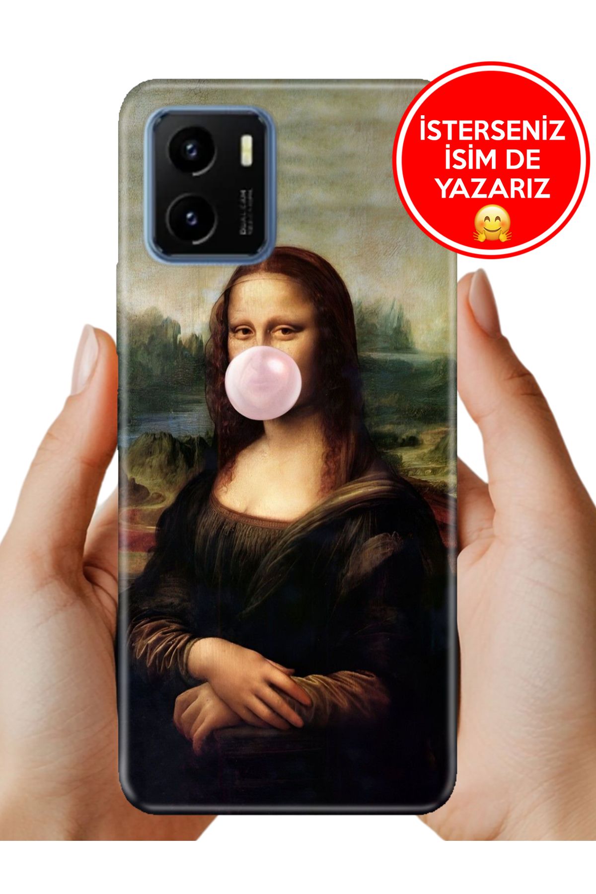 Cekuonline Vivo Y15S Kılıf Baskılı Life Style Kapak Silikon Mona-Sakız