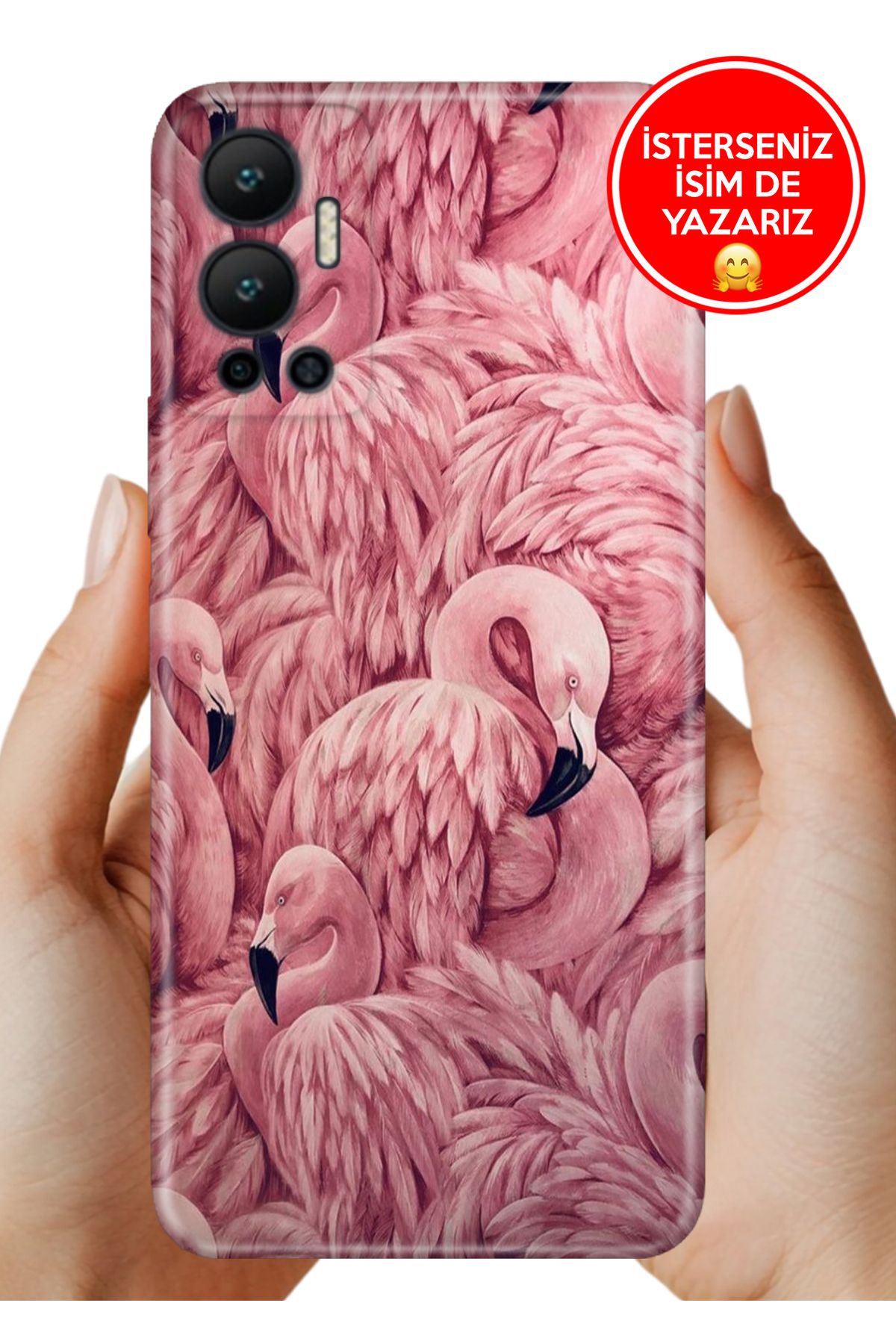 Cekuonline İnfinix Hot 12 Kılıf Flamingo Pattern