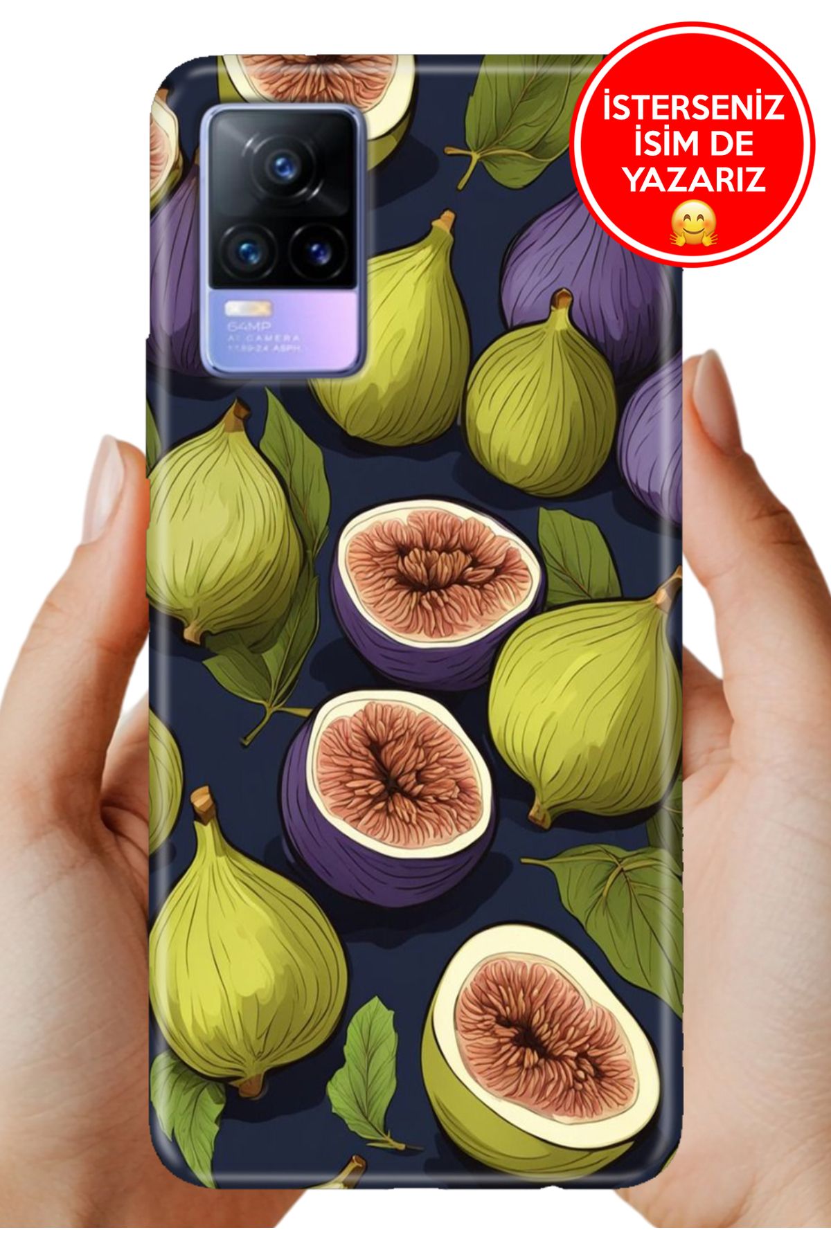 Cekuonline Vivo V21E Uyumlu Kılıf 0.35 mm Resimli Silikon İncir Bahçesi
