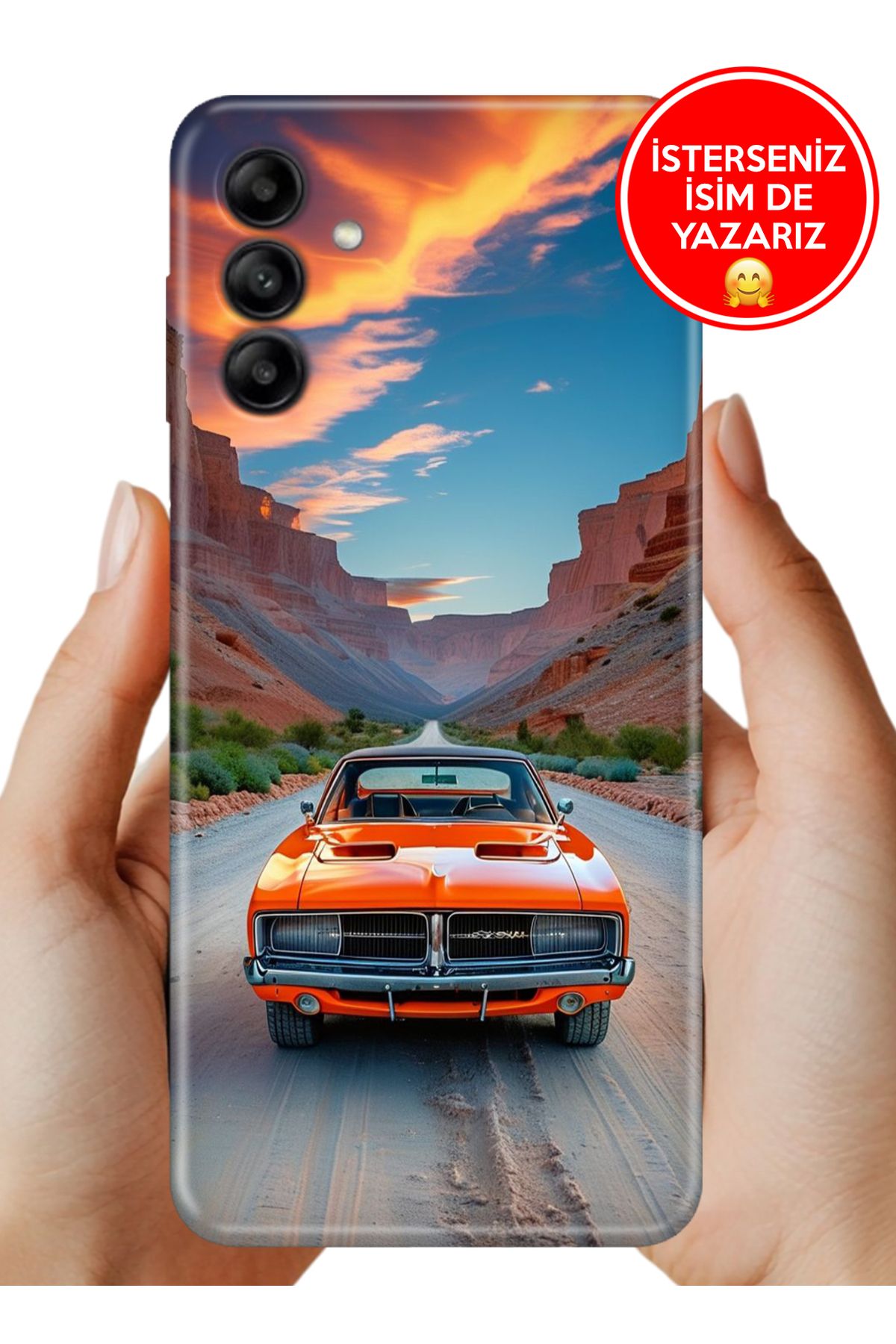 Cekuonline Samsung Galaxy A13 5G Kılıf Telefon Kılıfı Tasarım Kapak Vintage Car