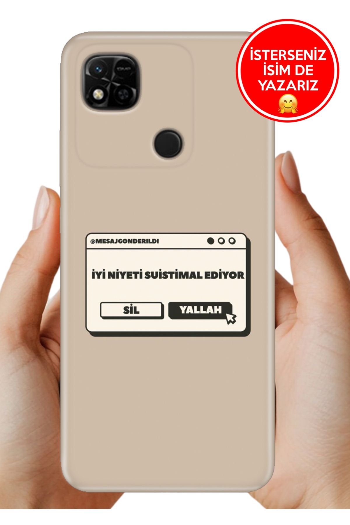 Cekuonline Xiaomi Redmi 10A Kılıf Telefon Kılıfı Tasarım Kapak Yallah