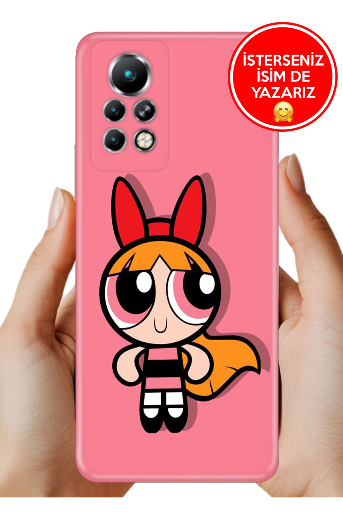 Cekuonline İnfinix Note 11 Pro X697 Kılıf Desenli İsimli / İsimsiz Silikon Power Puff