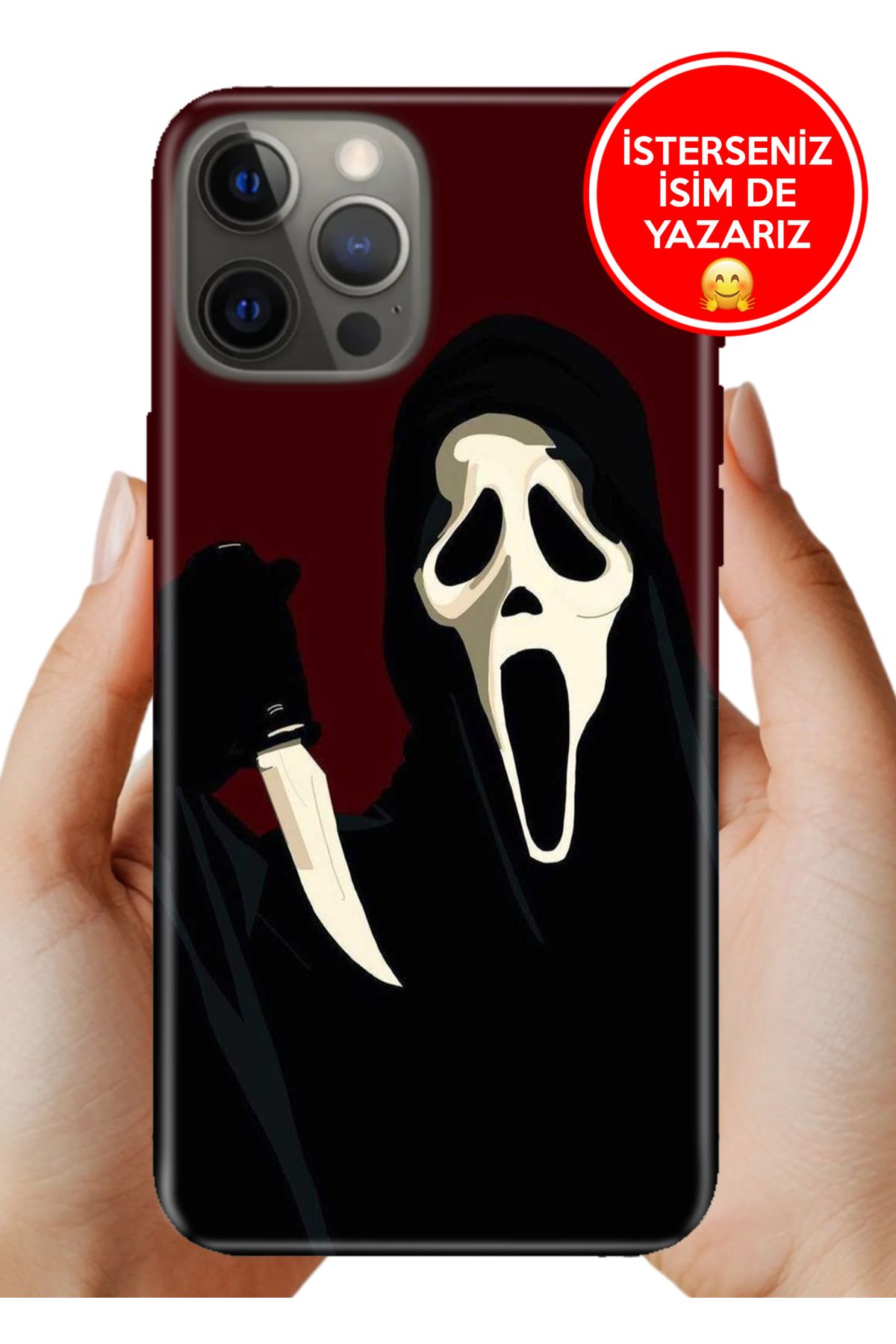 Cekuonline iPhone 12 Pro Max 6.7 5G Kılıf Tam Rubber Esnek Silikon Full Koruma ScreamFilm