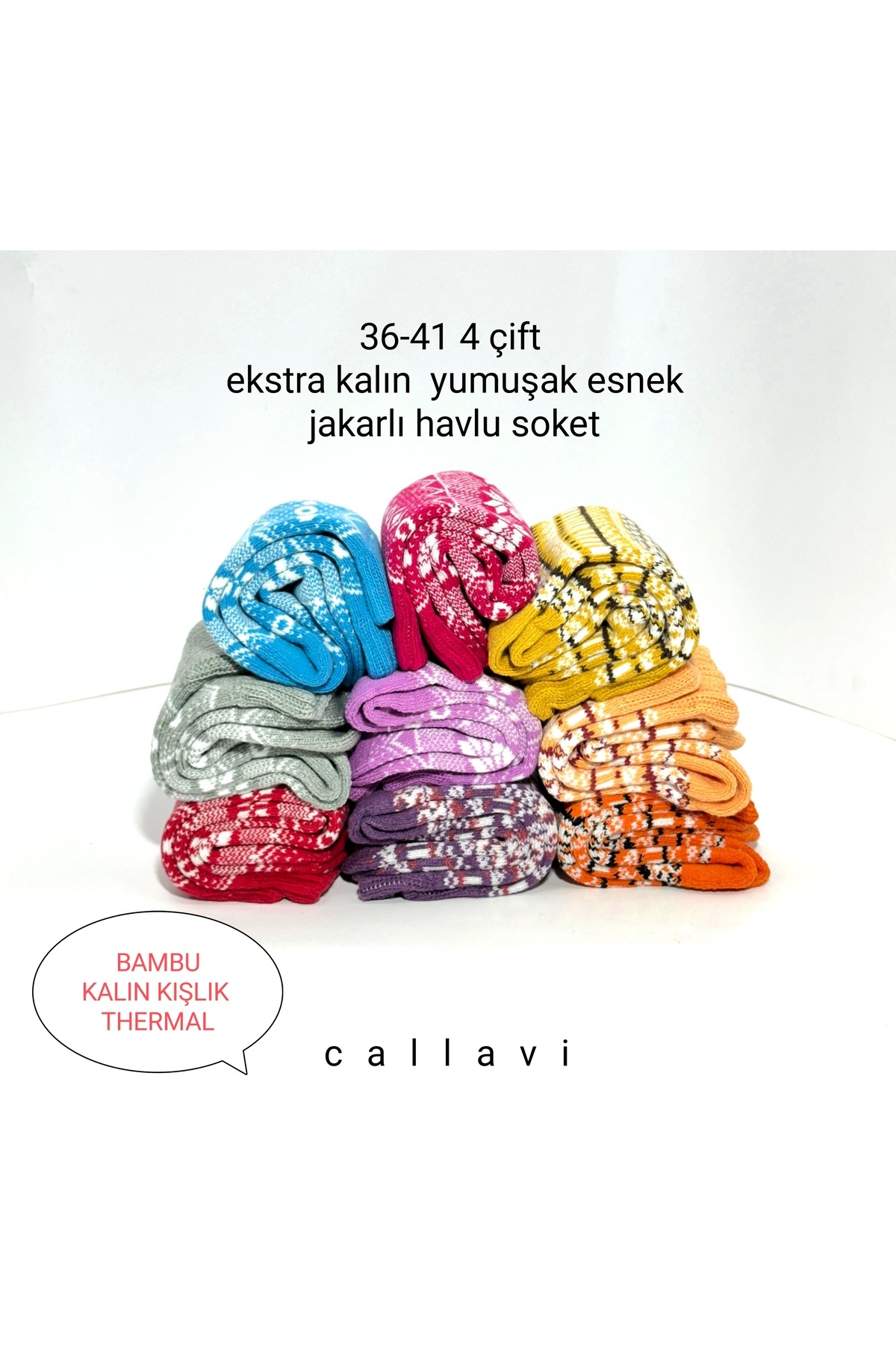 CALLAVI Thermal bambusz extra vastag téli foglalat 4 pár