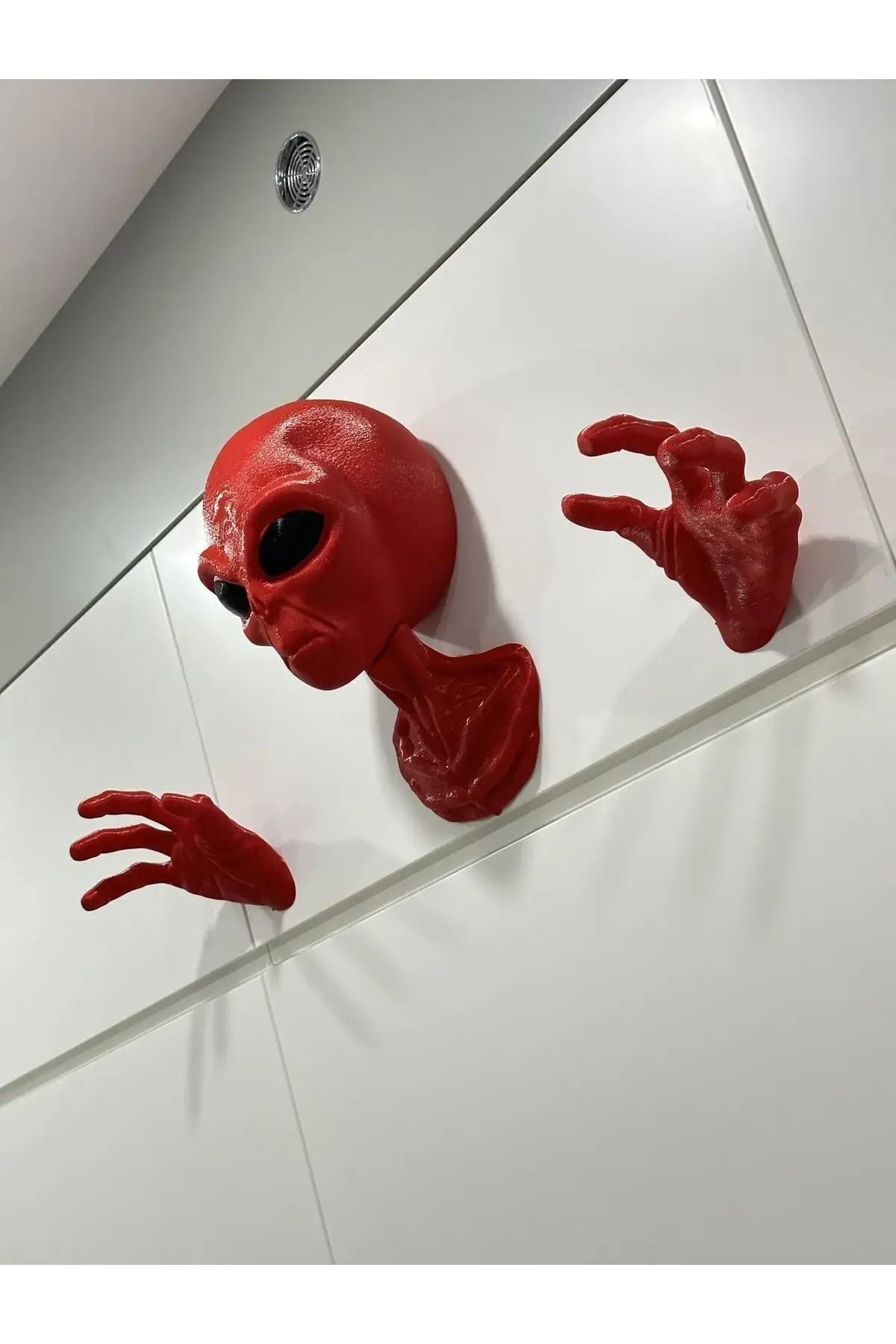 3DLAYERCRAFT Alien Uzaylı Duvar Dekorasyonu - Kulaklık Tutucu Kulaklık Standı