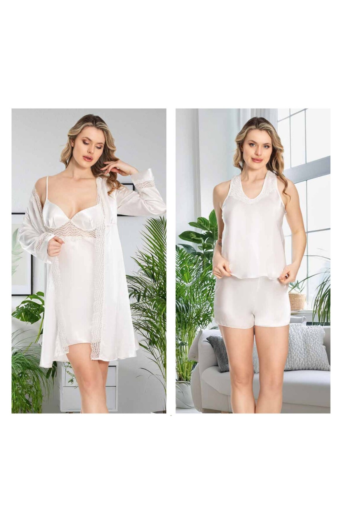 Lienna Kadın Saten 6'lı İşlemeli Gelin Çeyiz Seti JL.4R.6K6.MK