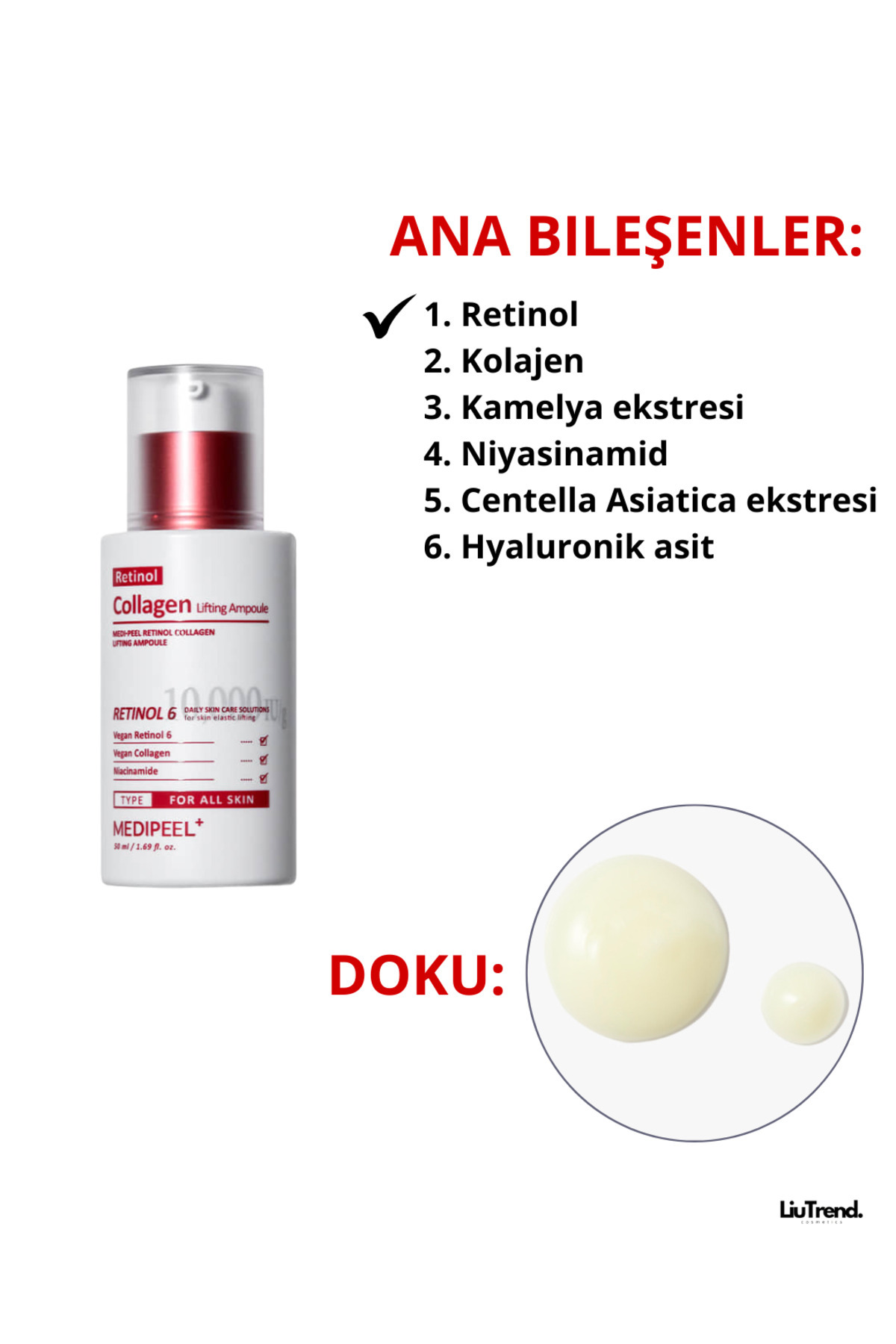Medi Peel Retinol Kolajen Sıkılaştırıcı Ampul, 50 ml M0095 — TYCU091XIN171255804772478 — تصویر 2 از 8