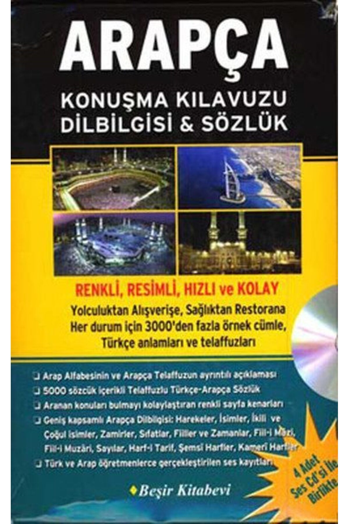 Beşir Kitabevi Arapça Konuşma Kılavuzu Dilbilgisi Sözlük 4 Adet Ses CDsi ile Birlikte