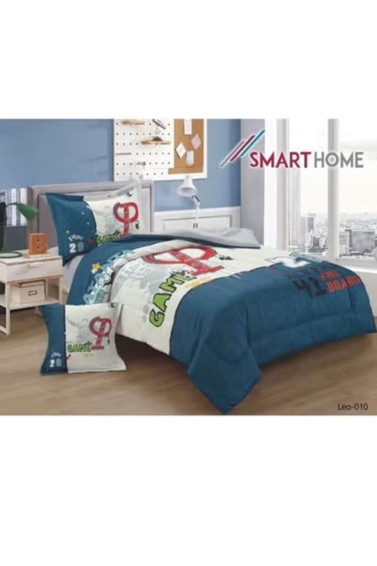 smart home-Children's bedding and quilt set with medium filling, consisting of 4 pieces 1