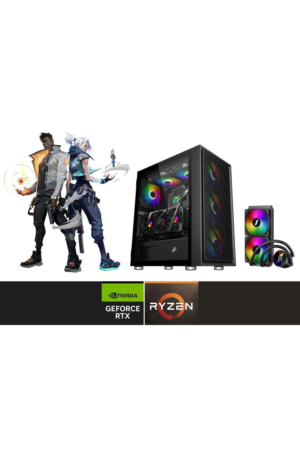 Seraphic gaming Ryzen 7 9700X B650 32 GB Ddr5 1 Tb SSD Sıvı Soğutma 12 GB RTX4070 Super Masaüstü Oyuncu Bilgisayarı