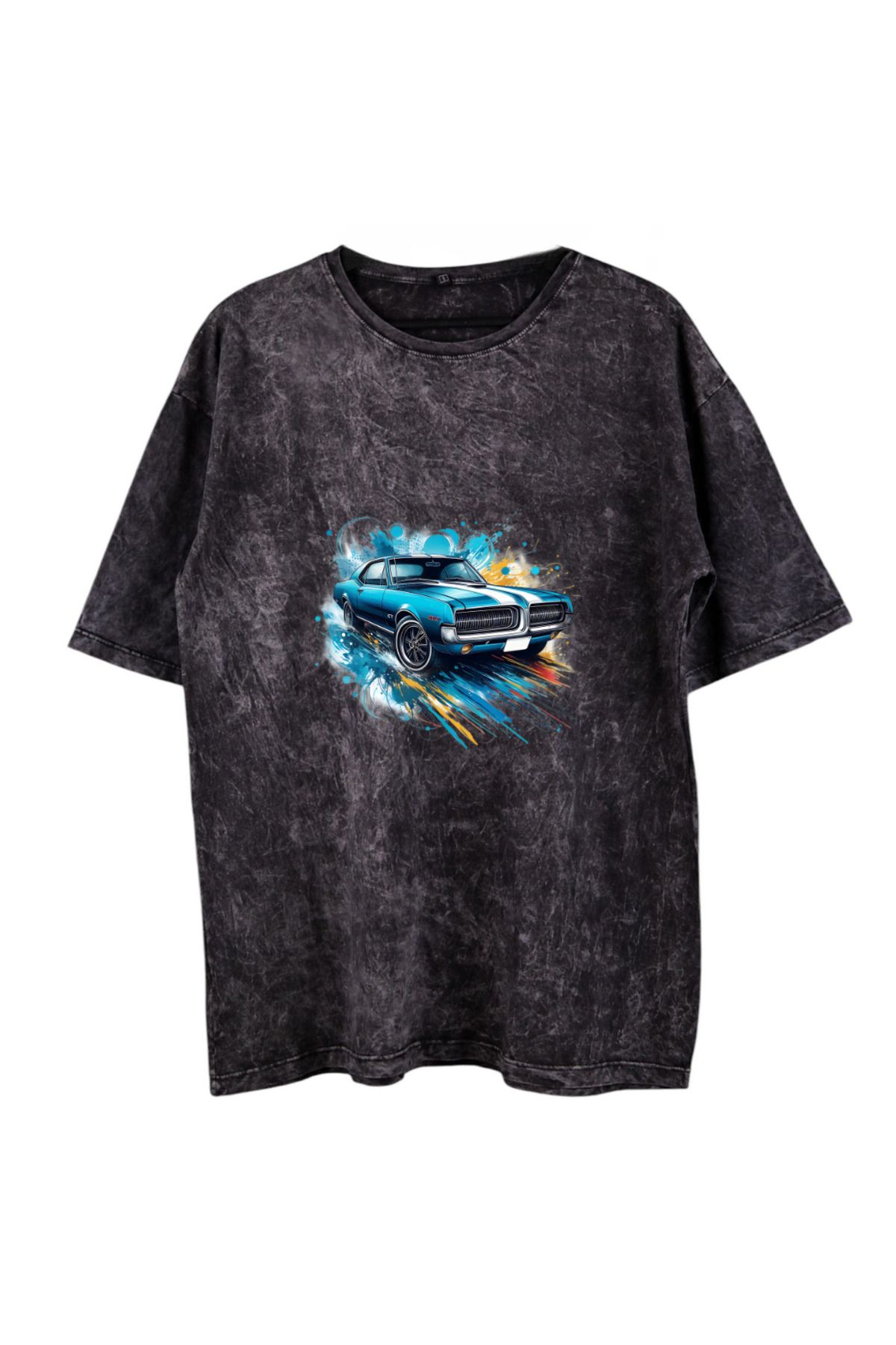 JadenJoy-Nostalgia Car Printed T-Shirt Mercury Cougar Musle Car Collection 1