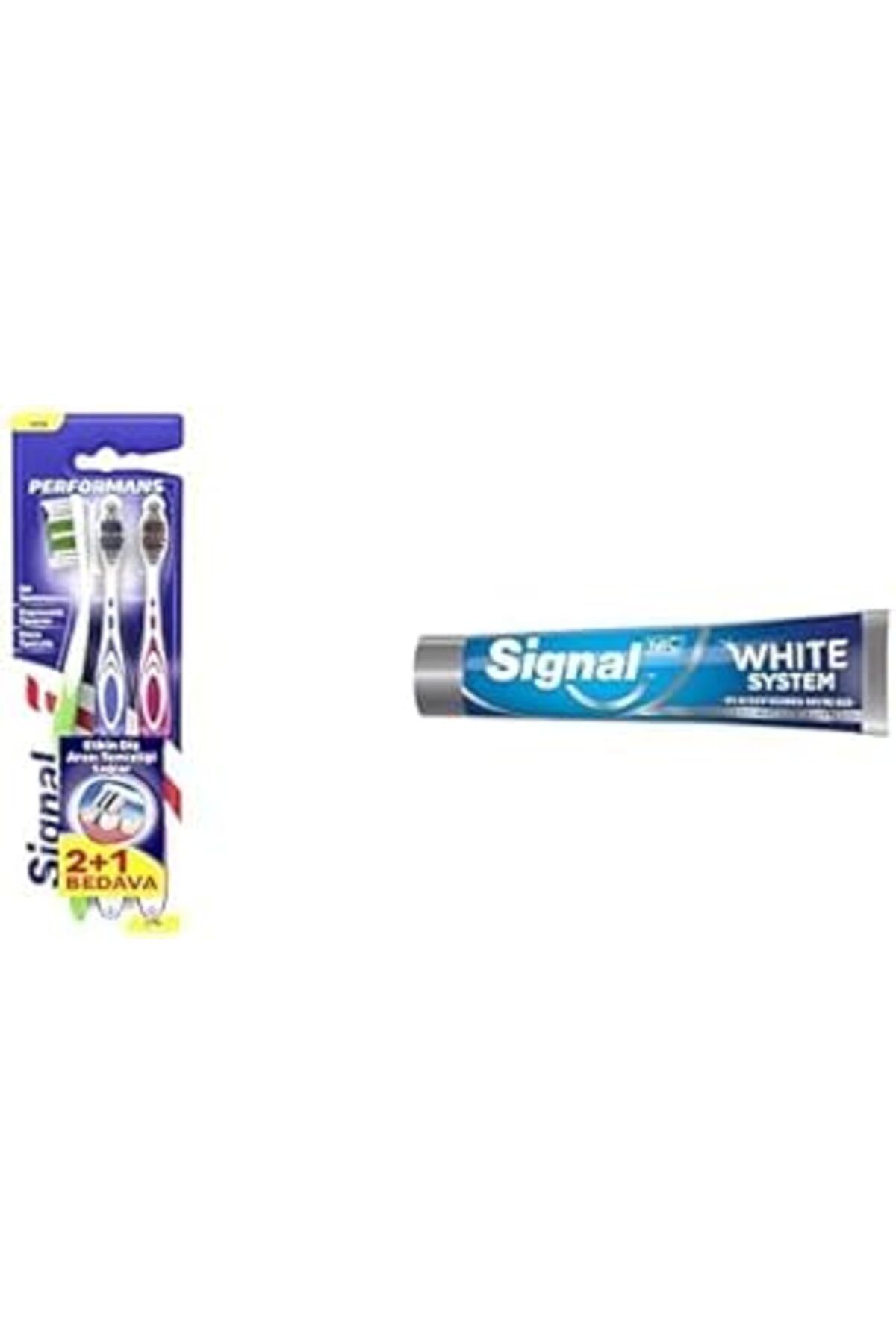 Mu Art Signal Performans Etkin Diş Temizliği 2 1 Orta Diş Fırçası Ve Signal White System Diş Macunu Origin