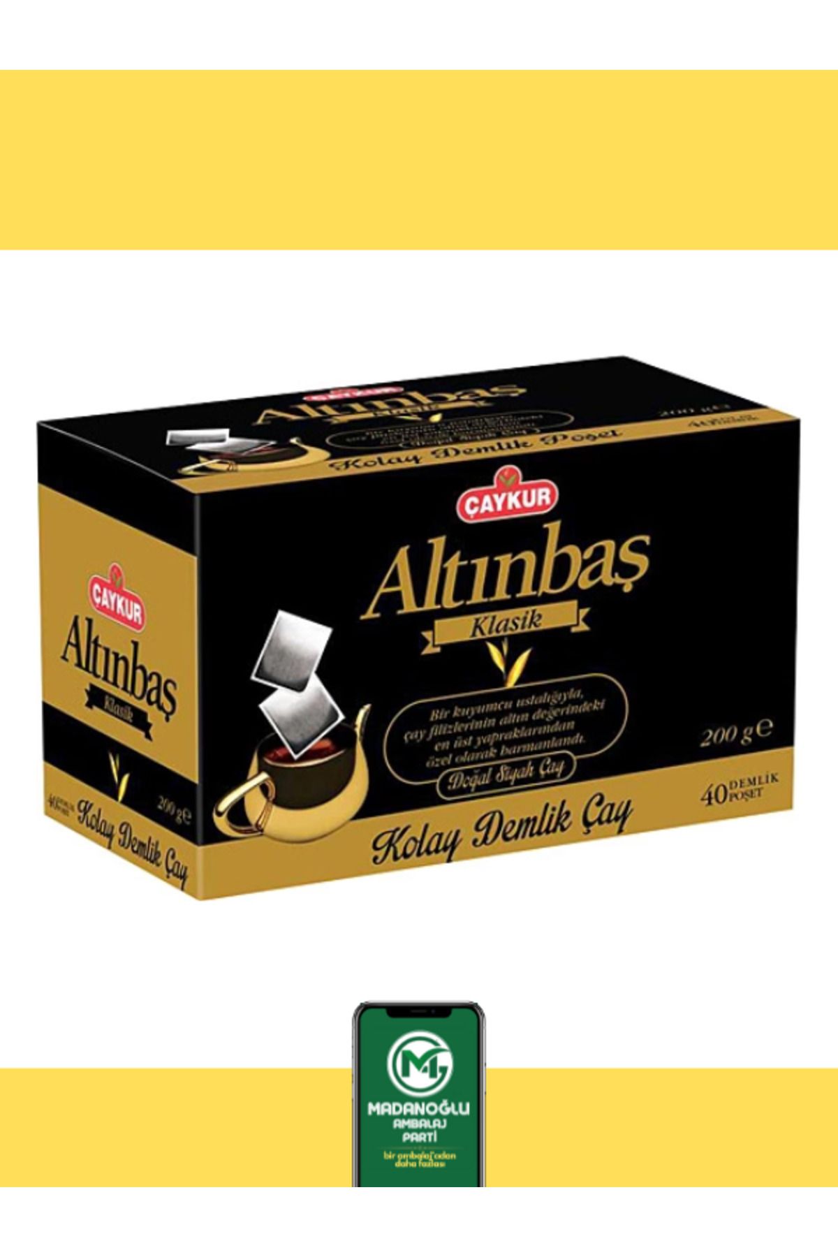 Madanoğlu ticaret Çay Altınbaş Demlik Poşet 40*5gr