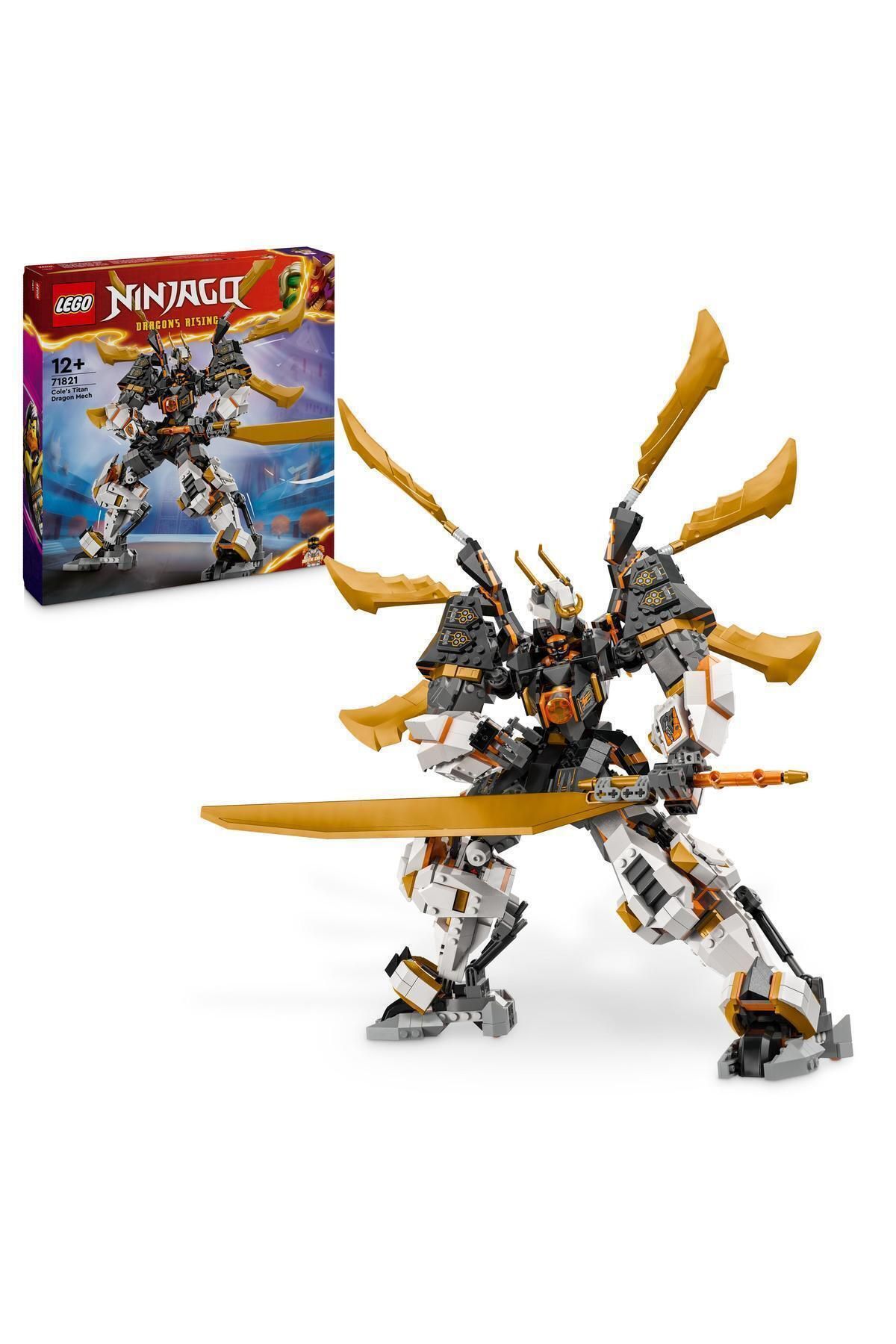 LEGO-®   NINJAGO ®   Robotul Titan Dragon al lui Cole 71821 – Kit de construcție pentru vârste de la 12 ani în sus (1055 piese) 1