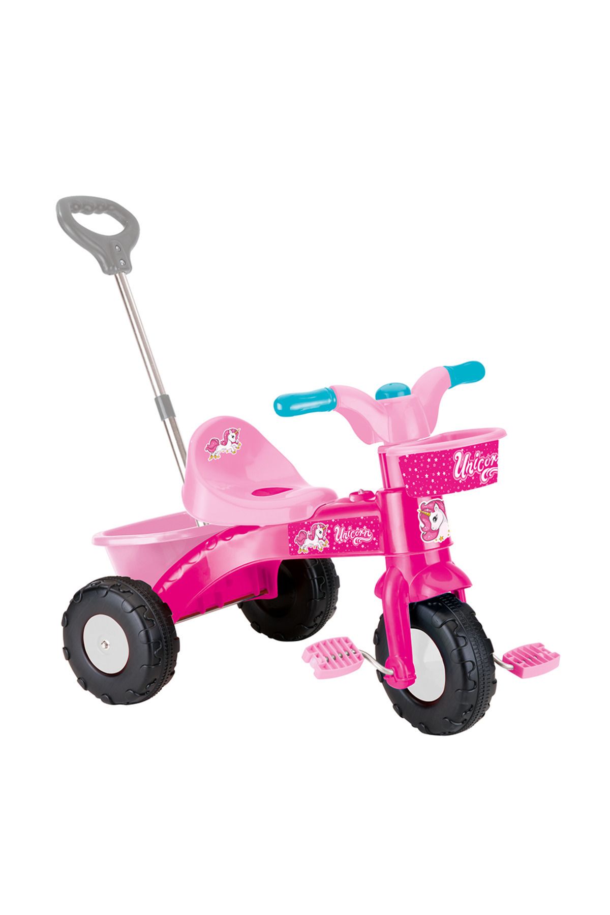 Dolu-Prima mea tricicleta roz cu maner - Unicorn 1