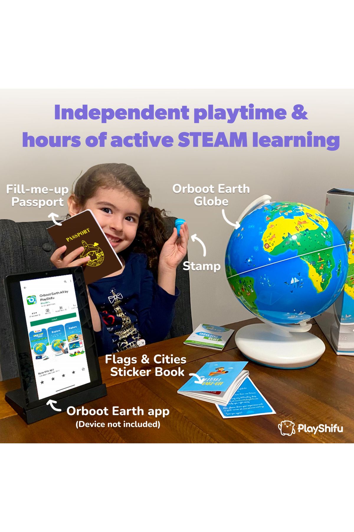 Playshifu-Orboot Globe, Interactive, Educational, With Augmented Reality, In English 5