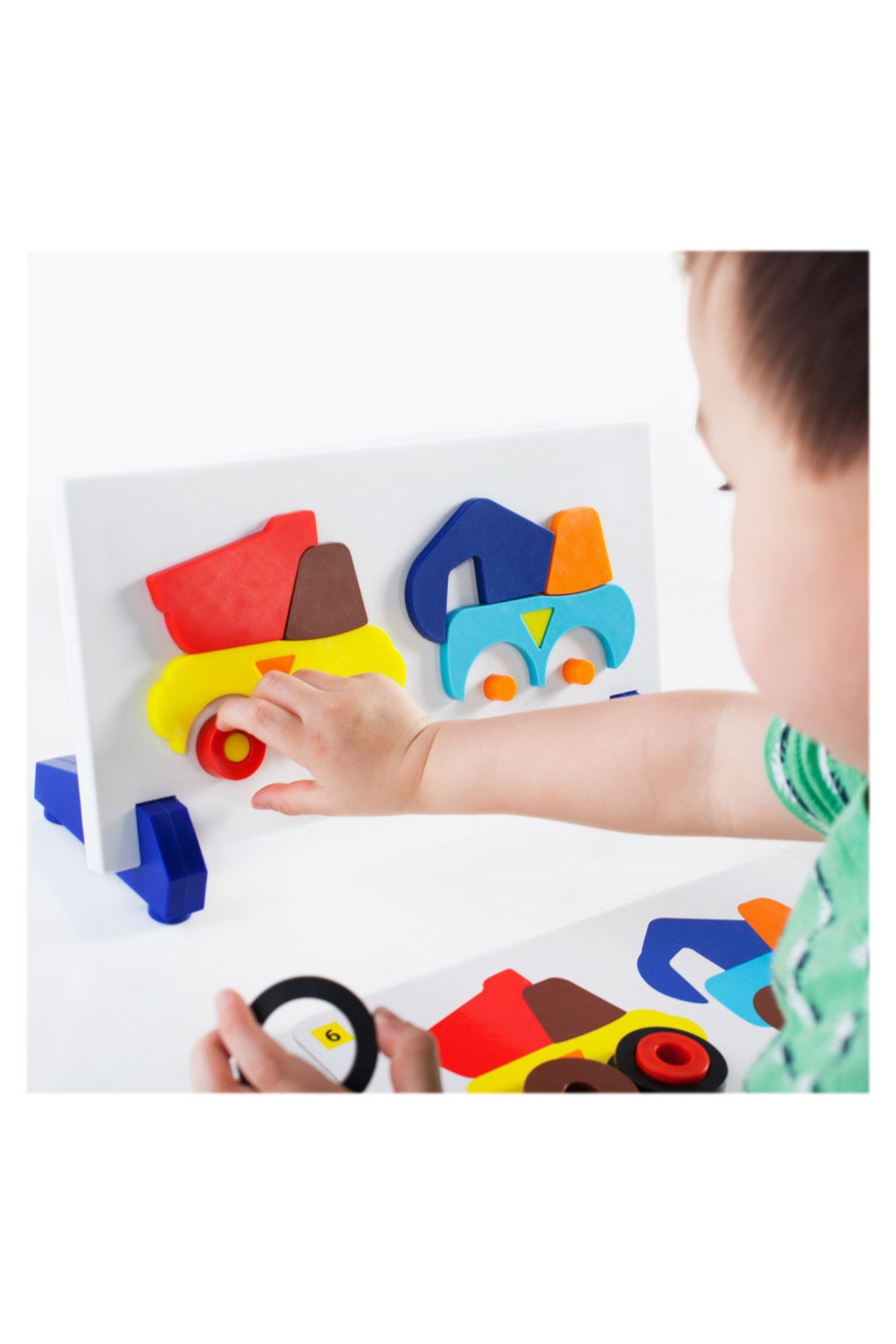 Guidecraft-Camion de constructii, Joc Magnetic De Sortare, 5