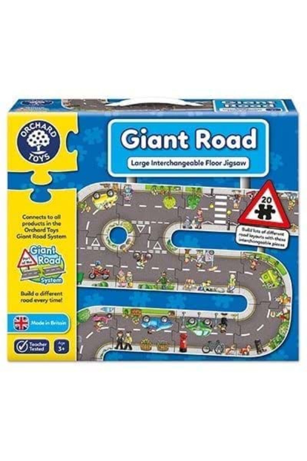Orchard Toys Puzzle Gigant De Podea, Traseu Masini (20 Piese), Giant Road Jigsaw, Orchard Toys - Mărime unică