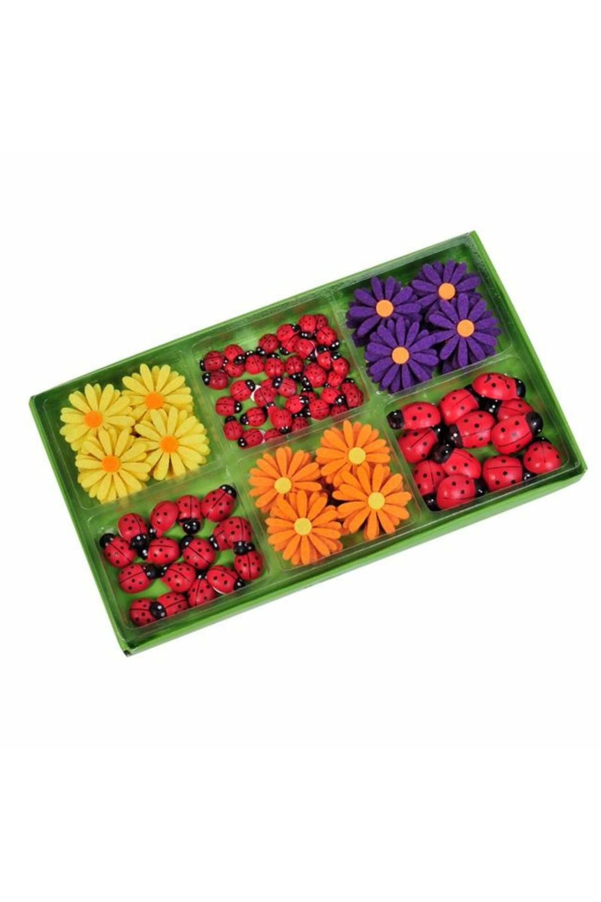 Micostore-Buburuze Rosii si Flori, Set 70 buc autocolante decorative, art & craft 1