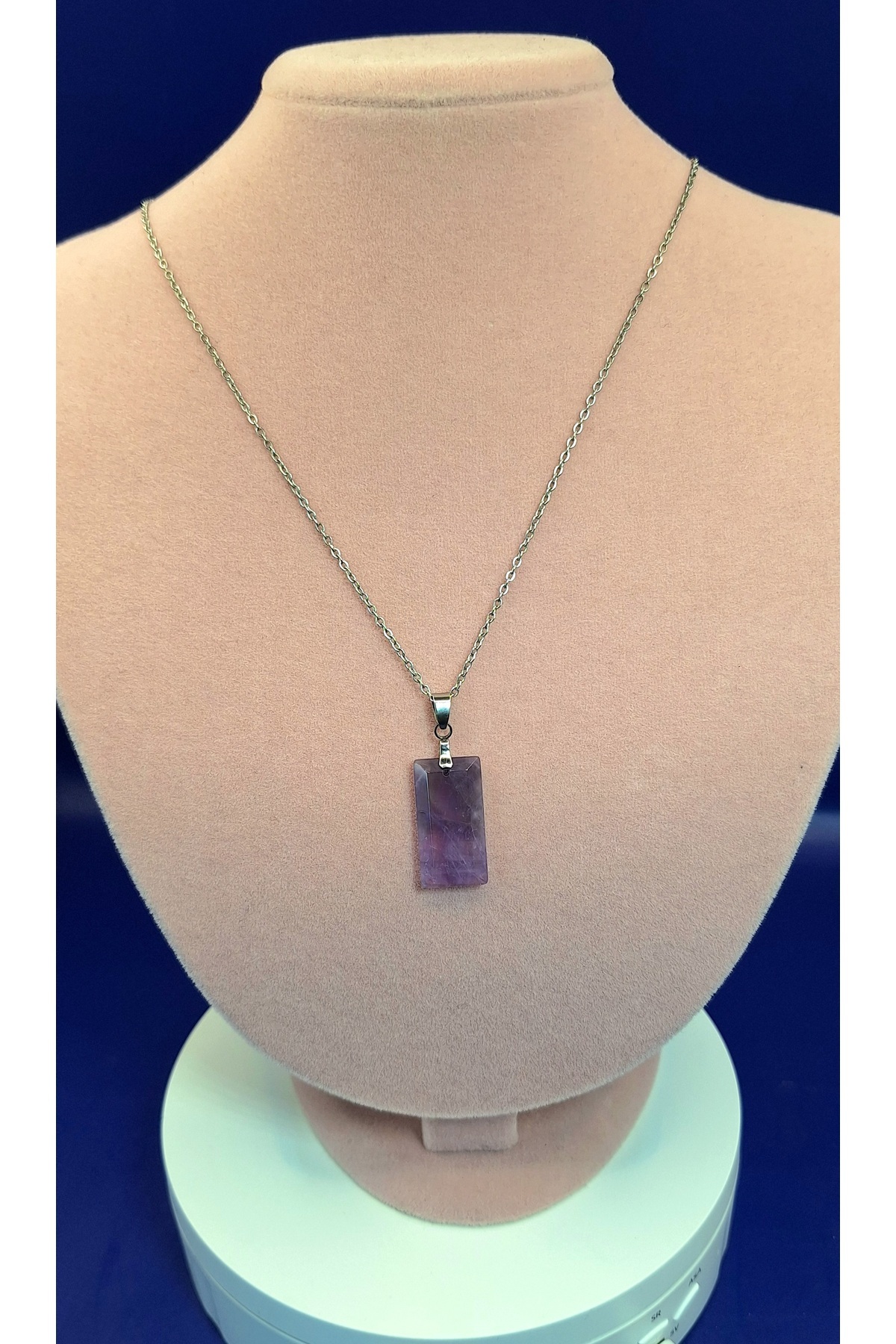 ERSOYDEMİRÖZDETAŞ-Amethyst Pendant 25X 13 Mm. 1