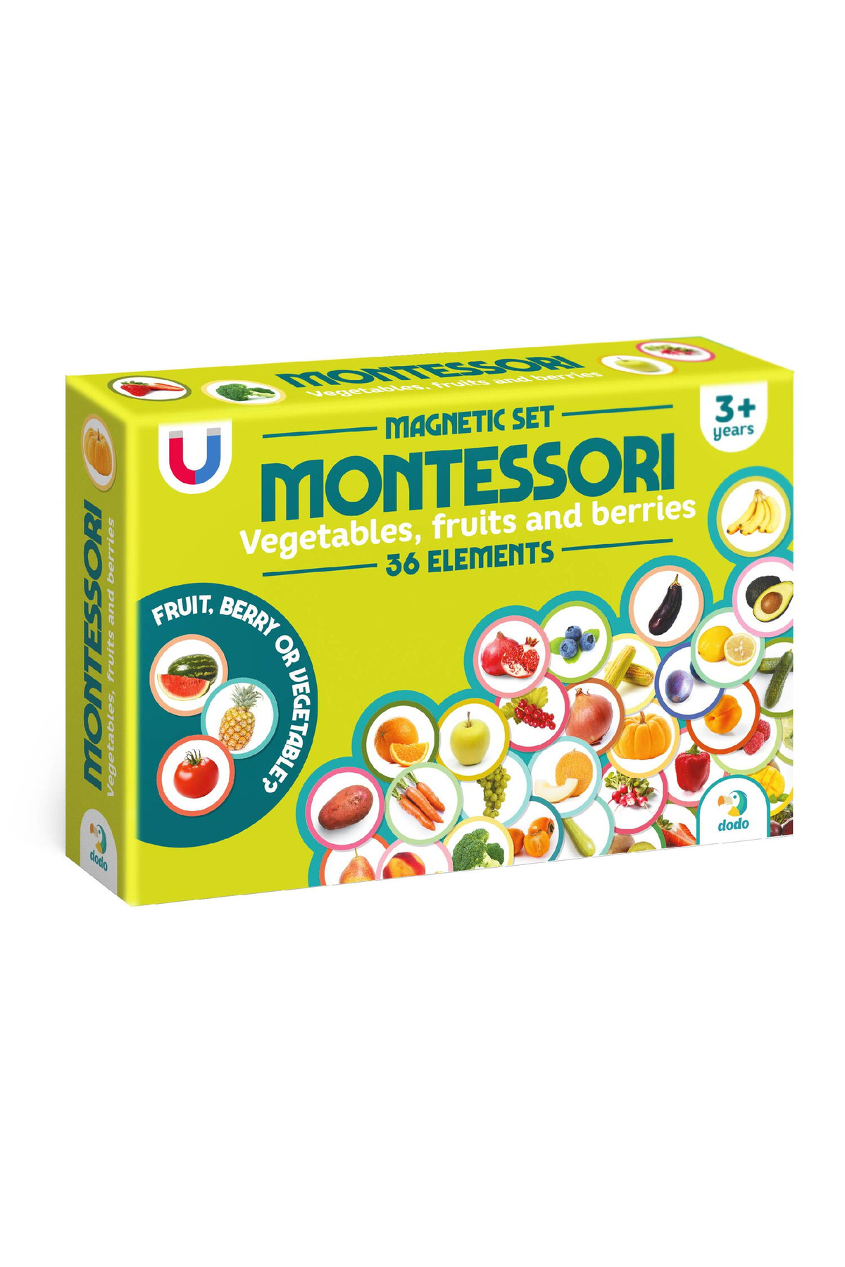 Dodo Sada magnetů Montessori - Ovoce a zelenina