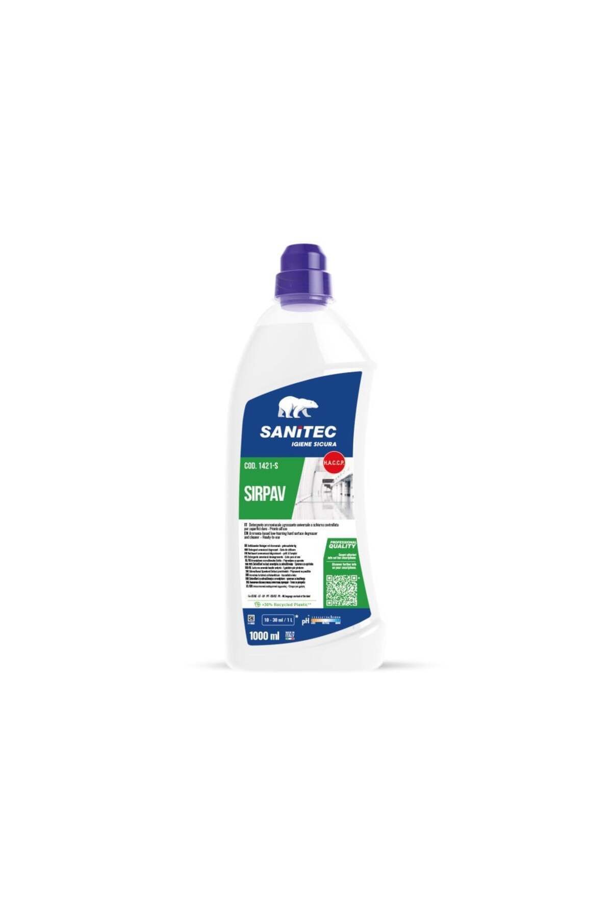 SANITEC-Ammonia-based Degreasing Floor Detergent, 1000 Ml, Sirpav Rtu, 1