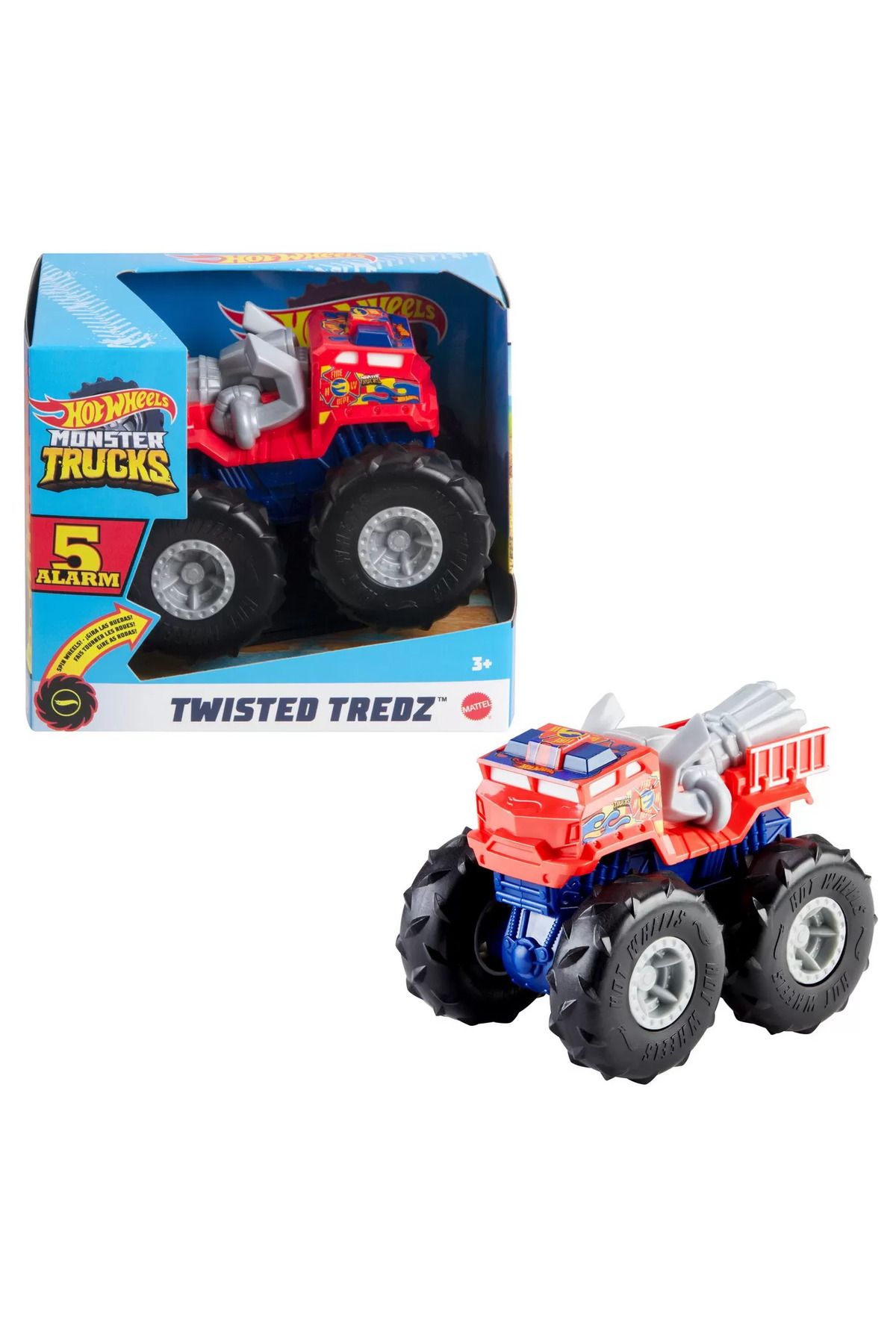 mattel-Hot Wheels Monster Truck Masinuta Twister Tredz 5 Alarm Scara 1:43 5