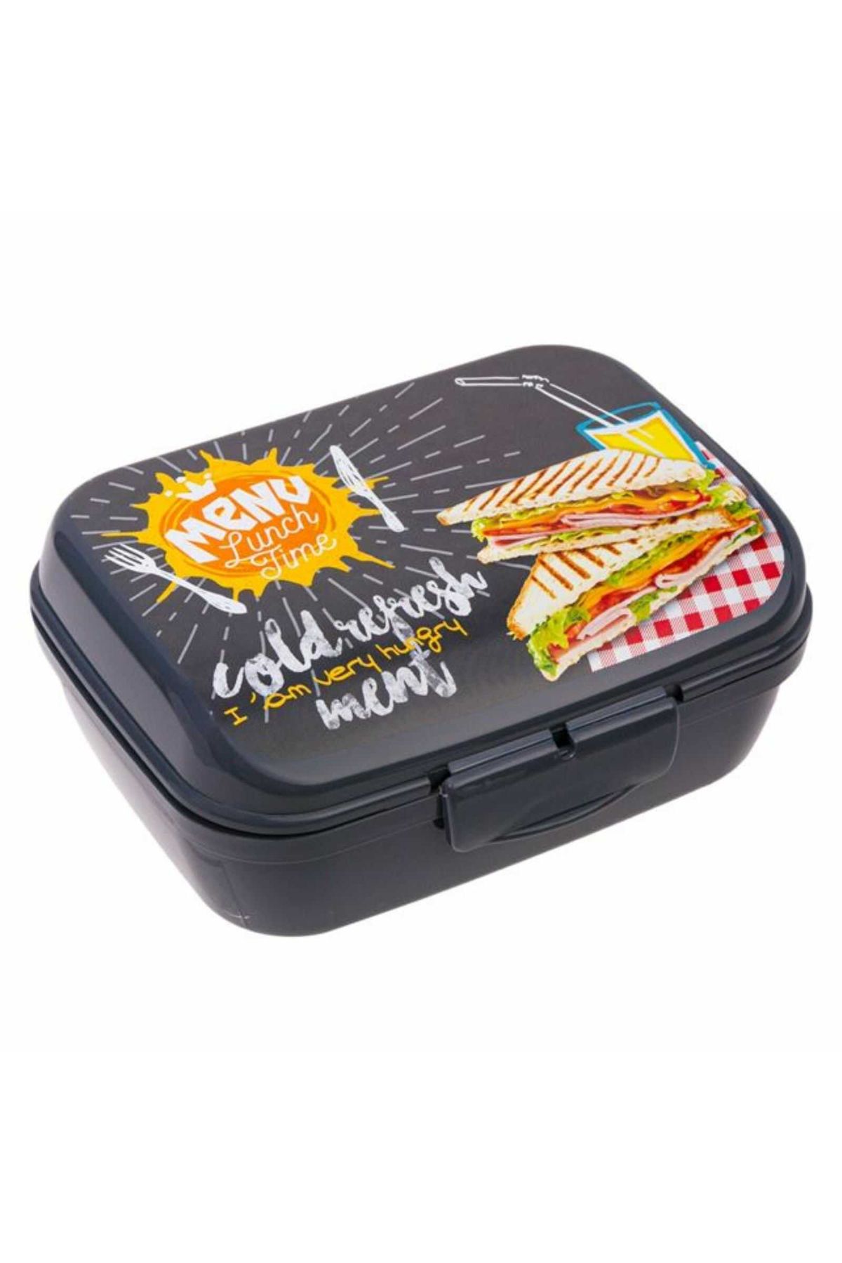 Micostore Caserola Sandwich Copii, Lunch Time, 1000 Ml, Cutie Mancare Scoala, Pentru Pranz - One Size