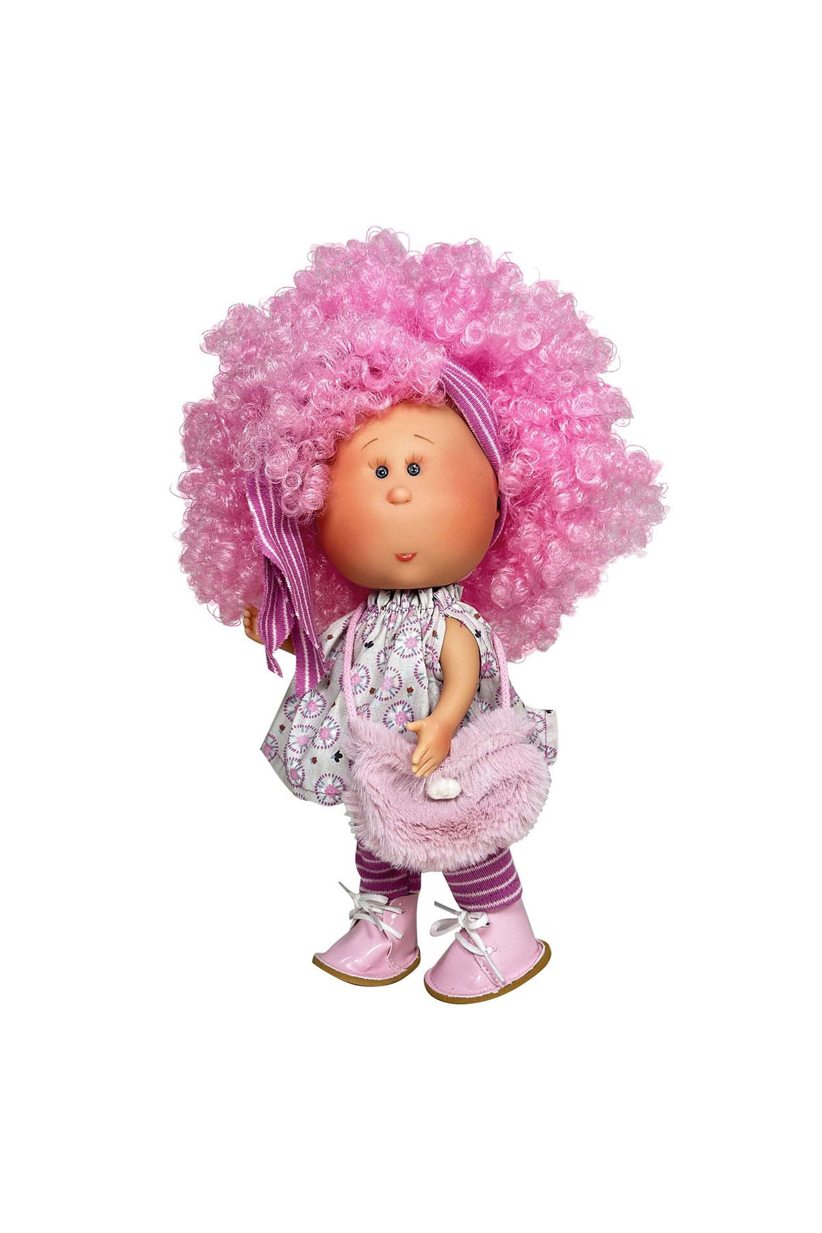 OEM-Papusa Nines D'Onil, Colectia Little Mia, cu parul roz cret, 23 cm 1