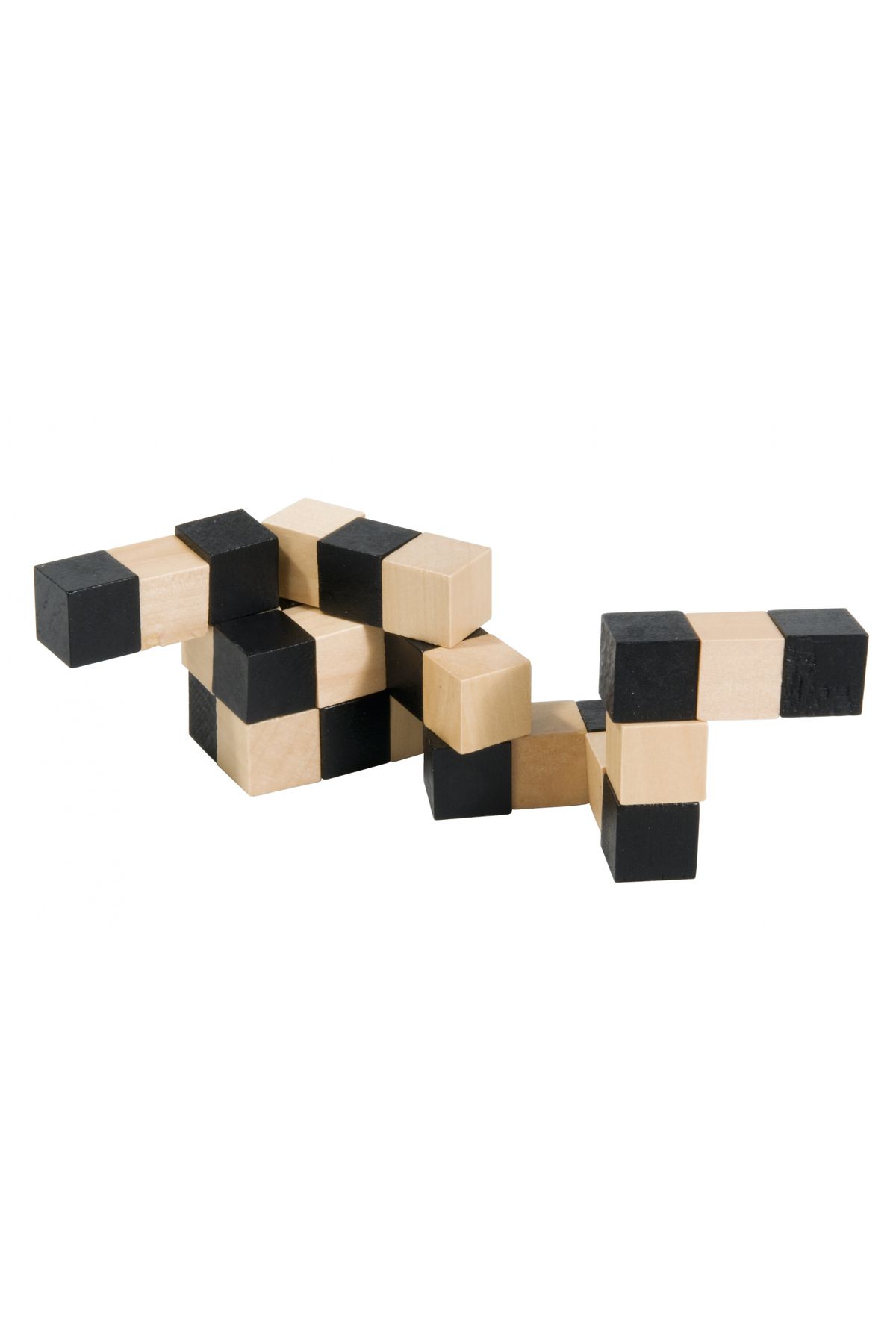 Fridolin-Cub sarpe lemn - Joc logic puzzle 3D 2