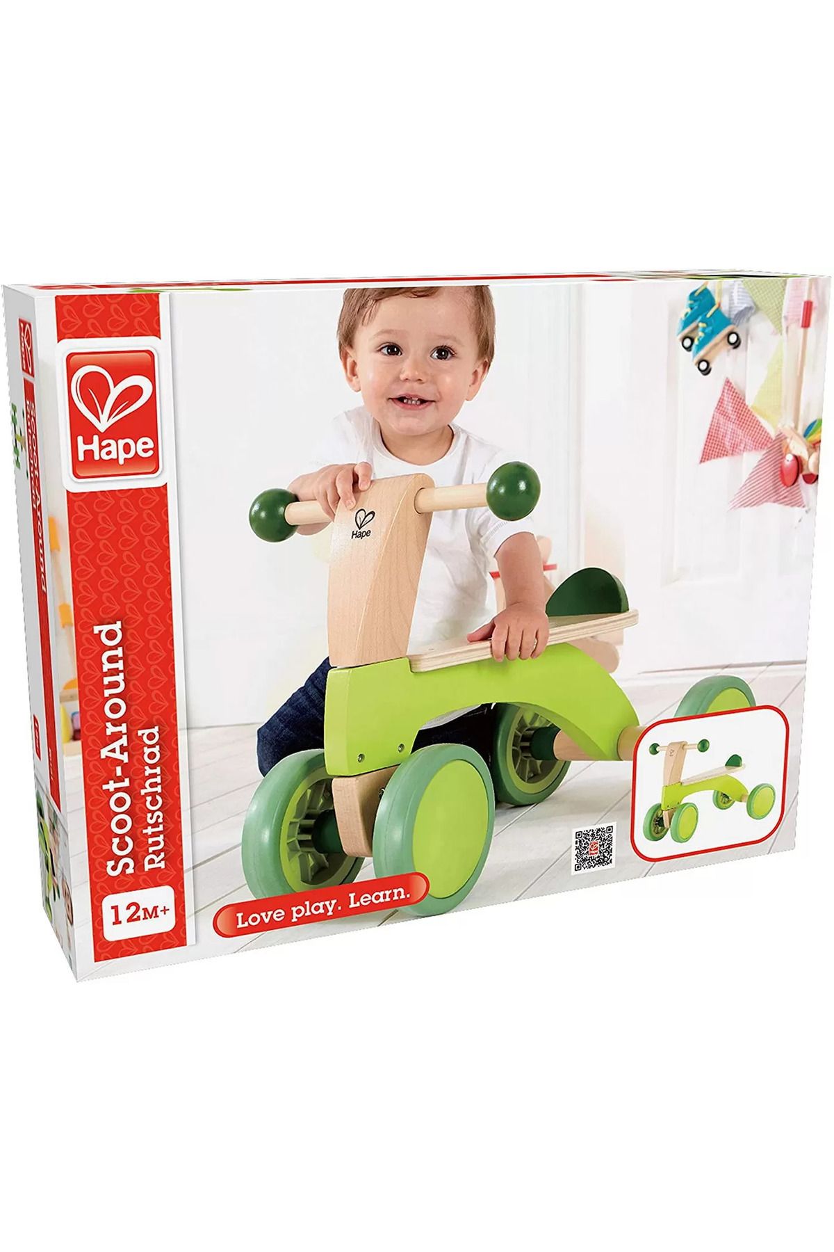 Hape Bicicleta Din Lemn, 1 An , Fara Pedale, - One Size
