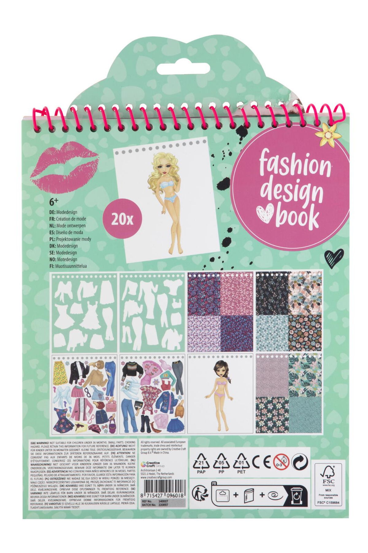 GRAFİX-Carte cu abtibilduri - Fashion Design (Verde) 2