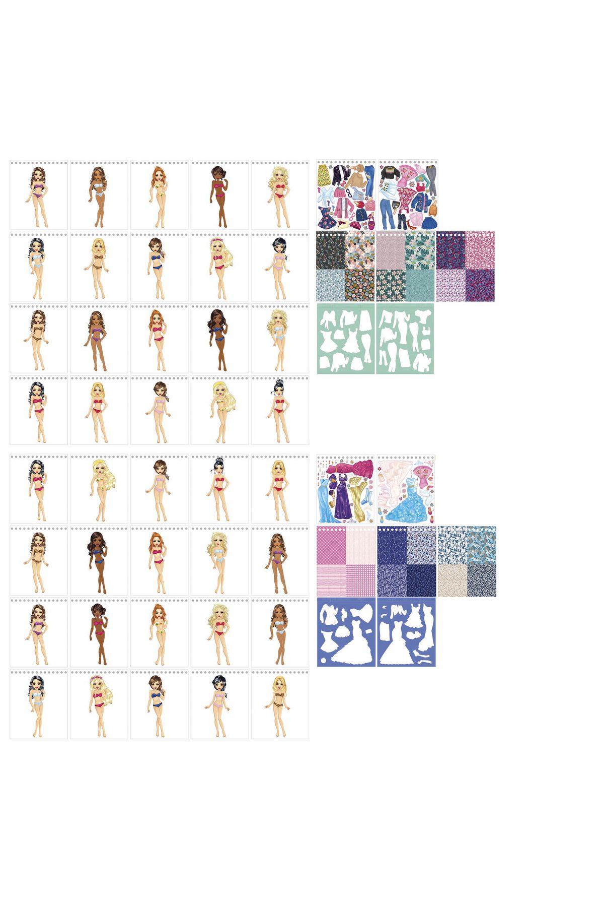 GRAFİX-Carte cu abtibilduri - Fashion Design (Verde) 3