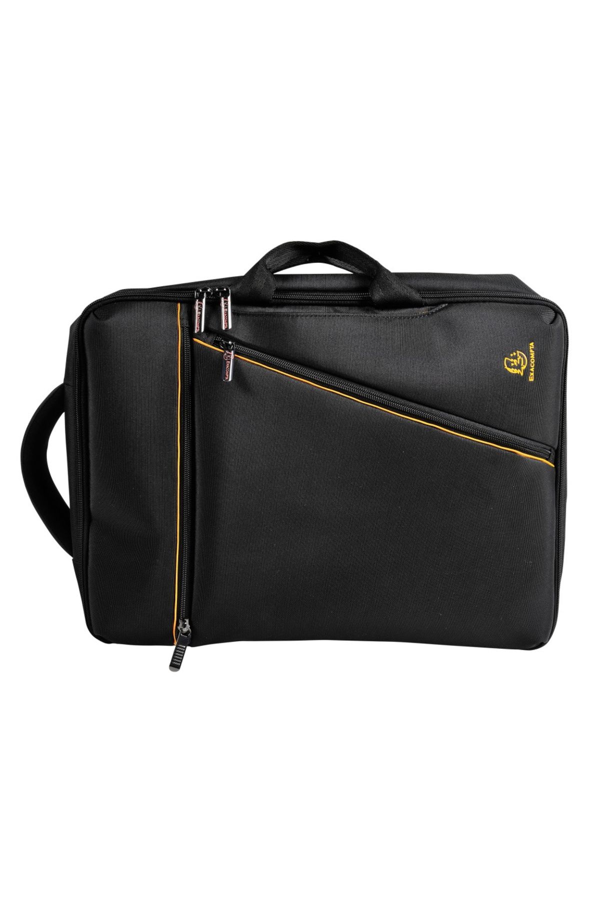 Exacompta-Rucsac pentru laptop de 15,6", tip geantă, cu buzunare verticale și orizontale, culoare neagră 1