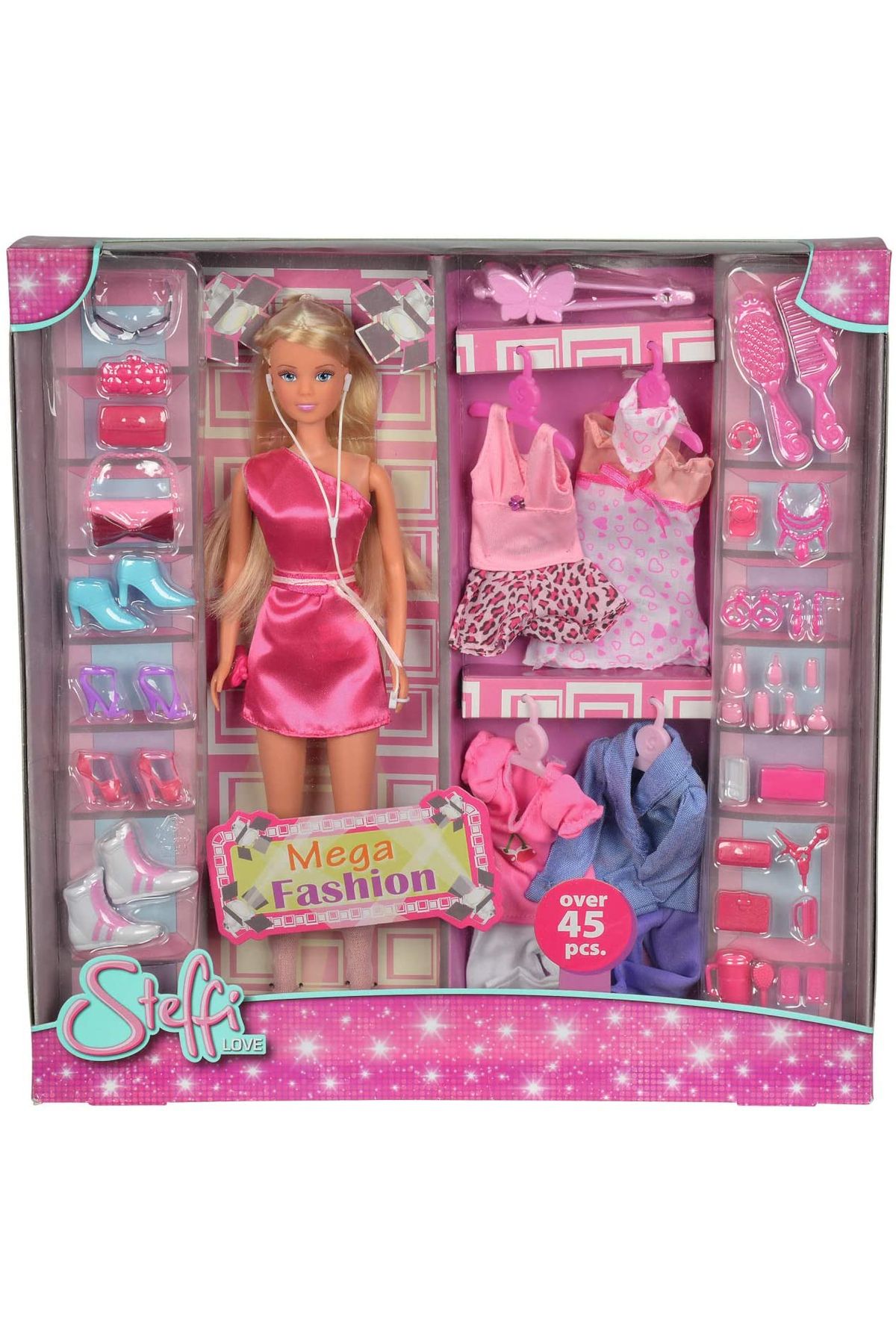Simba Set De Păpușă Steffi Mega Fashion Cu Haine De Schimb - One Size