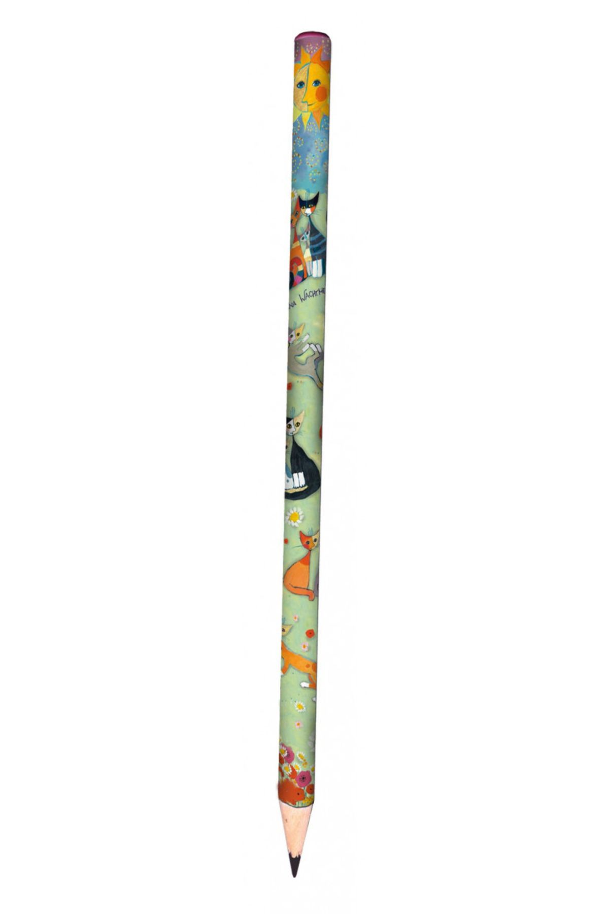 Fridolin-Pencil With Handle, Kitten Pattern, , Rosina W-cats 1