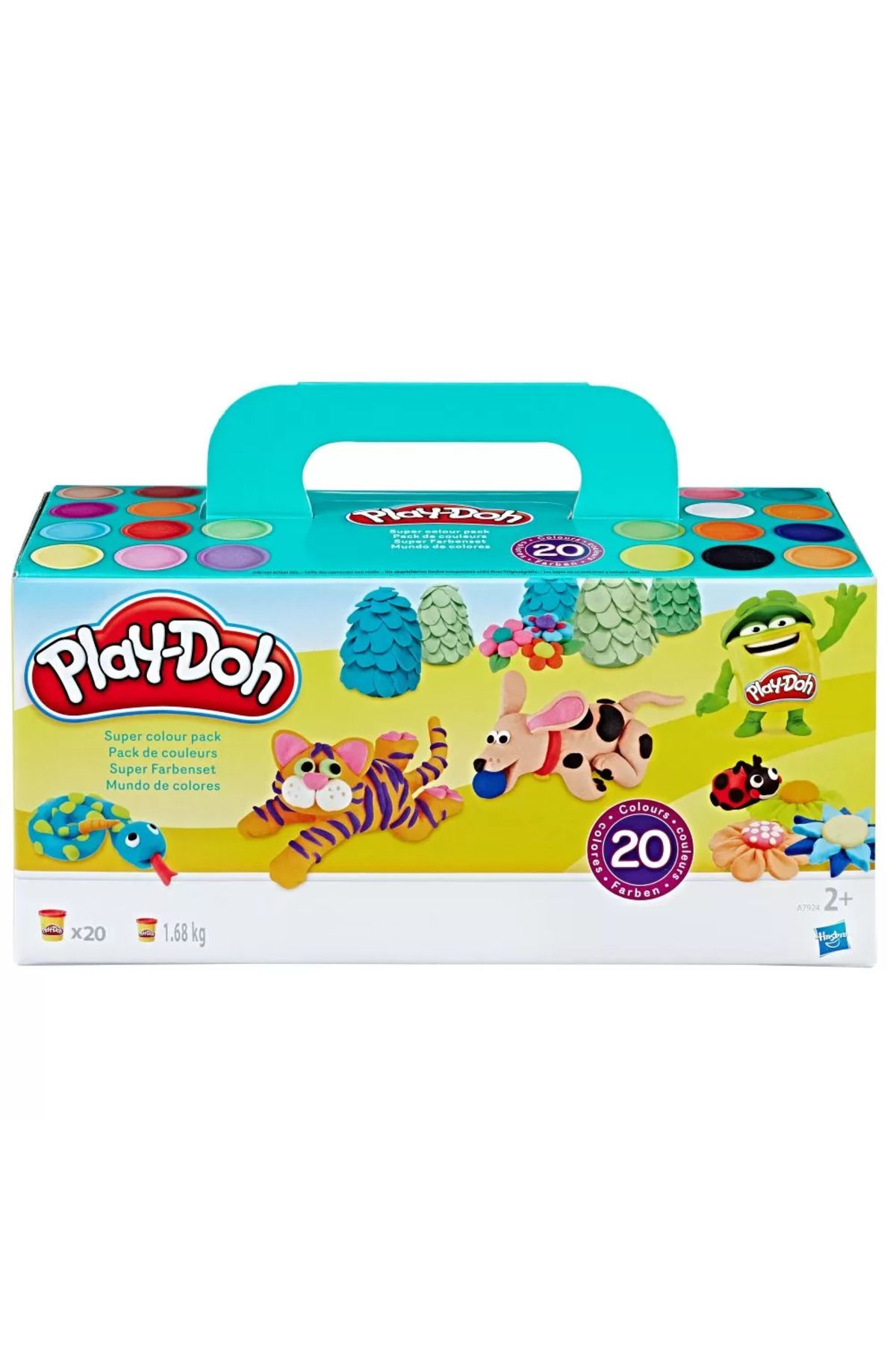 Hasbro Super Pachetul Cu 20 De Cutii Plastilina Play-doh, 2 Ani - One Size