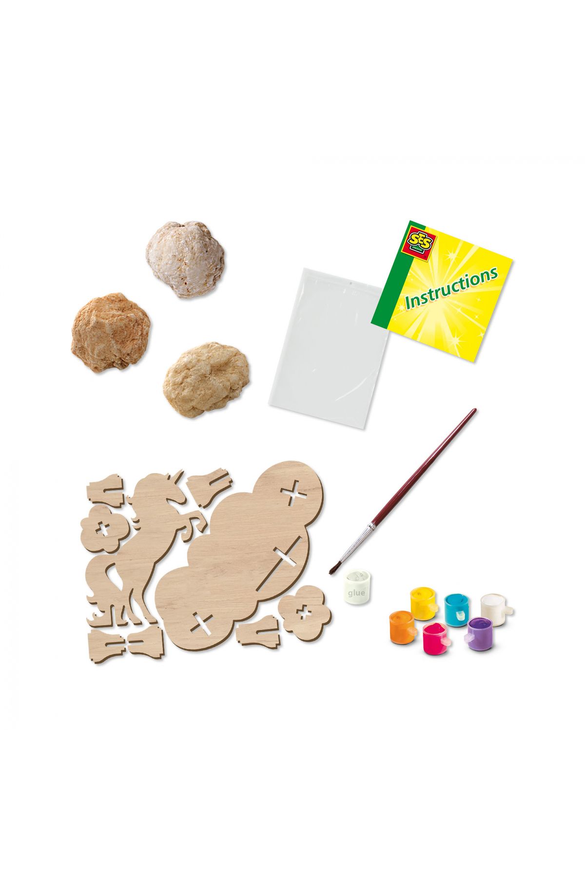 SES Creative-Set de pictat geode pentru copii cu suport unicorn 2