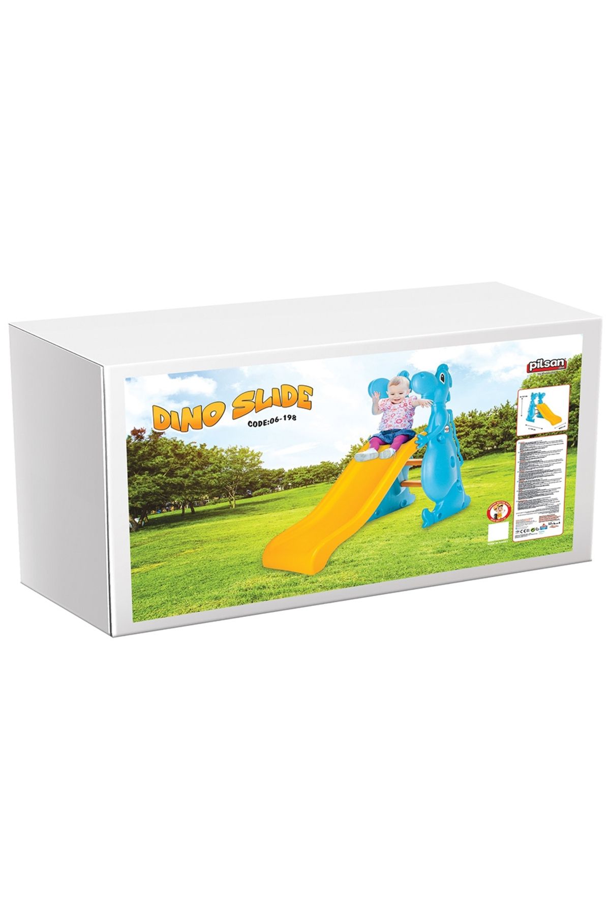 PİLSAN-Tobogan Pilsan Dino Slide galben albastru 3