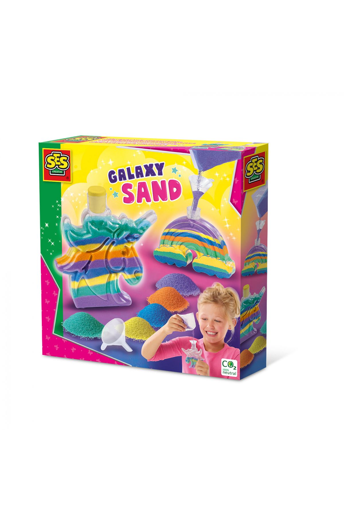 SES Creative Creative Set For Children - Galaxy Unicorn And Rainbow Sand Art Bottles - One Size