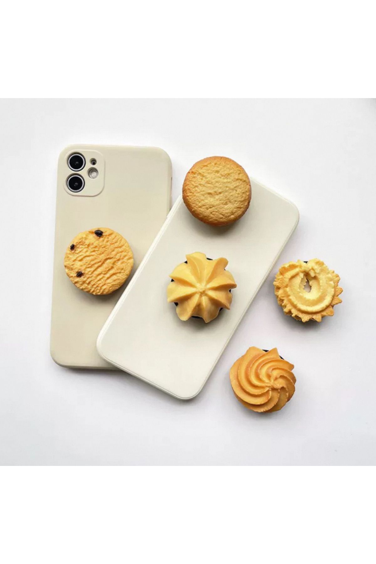 Popsocket Kurabiye Desenli Telefon Tutacağı Sert Yüzey Yapışkanlı Parmak Tutucu - 8
