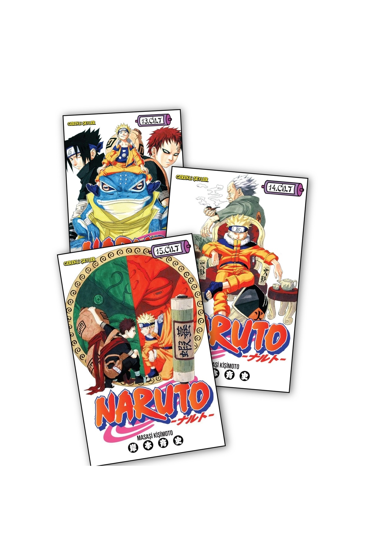 Gerekli Şeyler Yayıncılık Naruto 13-14-15. Ciltler Manga Seti