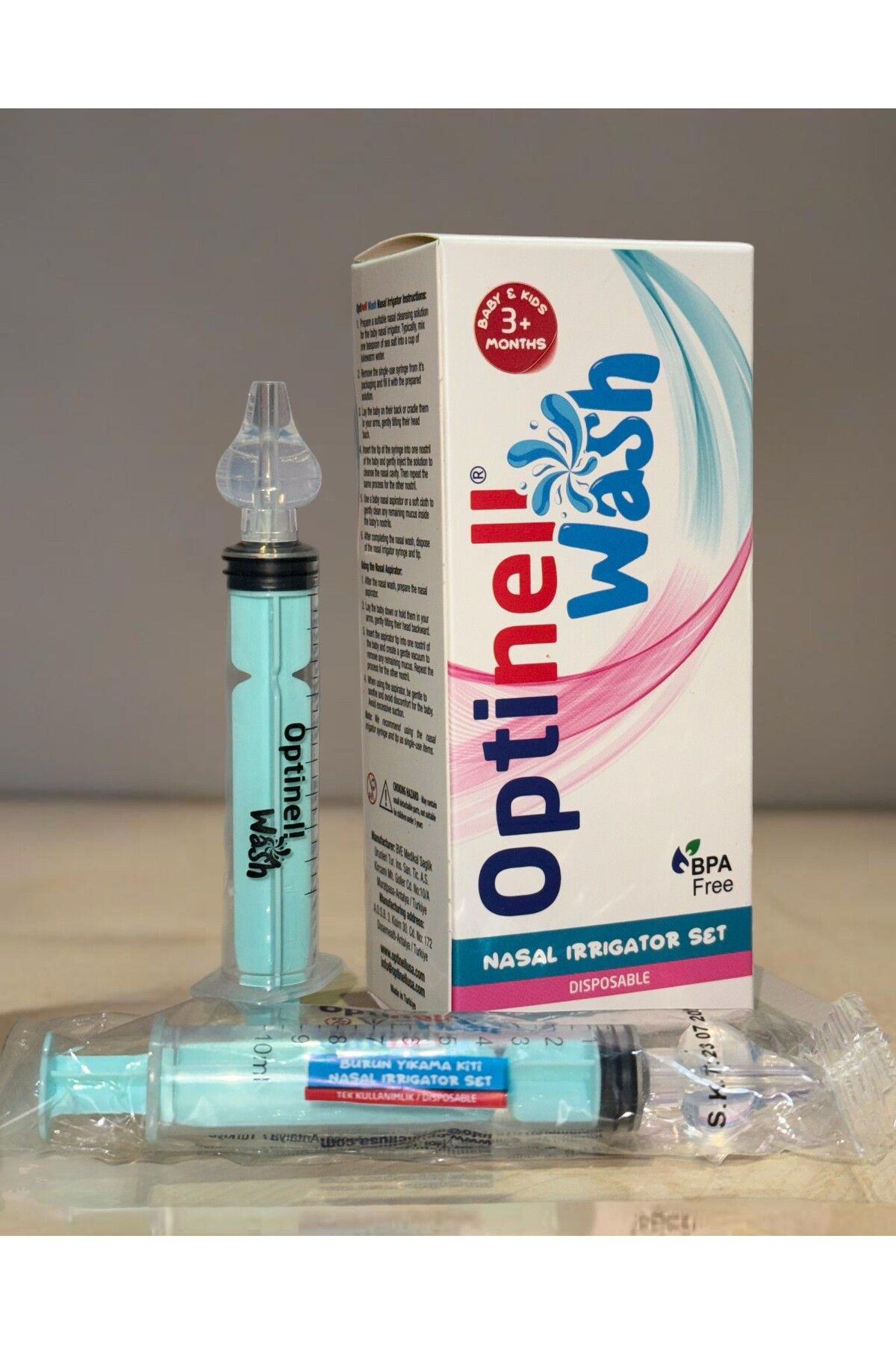 Optinell Bebek Burun Şırıngası, Burun Temzileme, Burun Yıkama Aspiratörü (4 ADET)