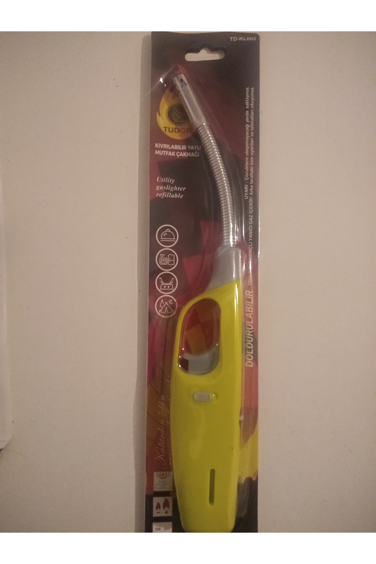 TD-KL002 DOLDURULABİLİR MUTFAK ÇAKMAĞI KIVRILABİLİR YAYLI ÇAKMAK