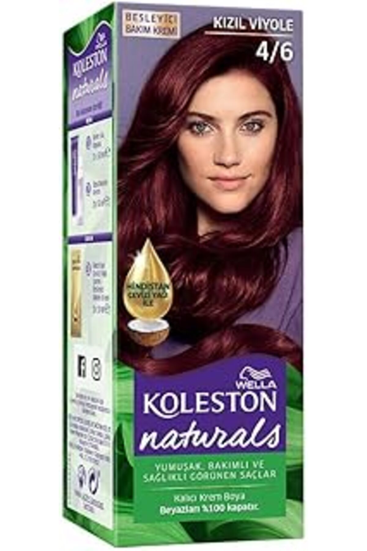 Qedii Wella Koleston Naturals Saç Boyası 4/6 Kızıl Viyole