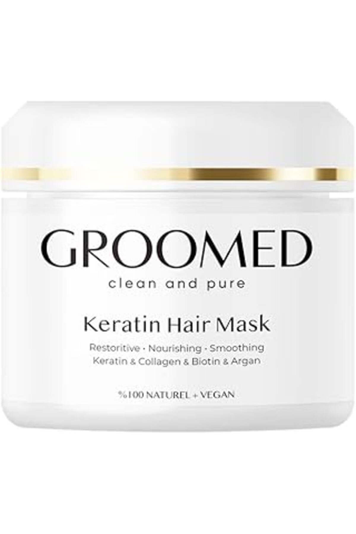 Mu Art Ahşap Groomed Keratin Saç Maskesi, Yıpranmış, Kuru Ve İnce Telli Saçlara Derinlemesine Onarıcı Ve Besleyi