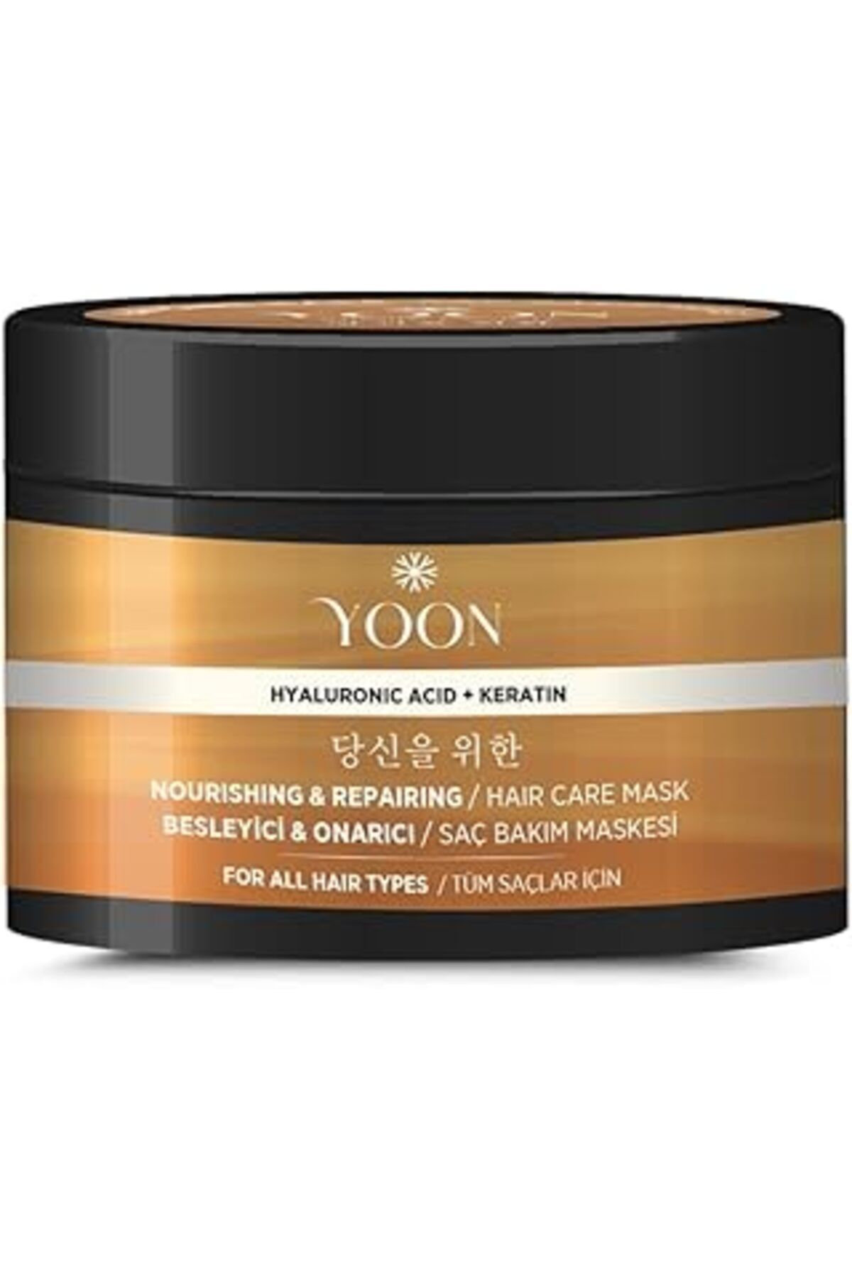 Mu Art Ahşap Yoon Keratin & Hyalüronik Asit İçeren Saç Maskesi, Hasarlı Aşırı Yıpranmış Saçları 360° Yoğun Onarı