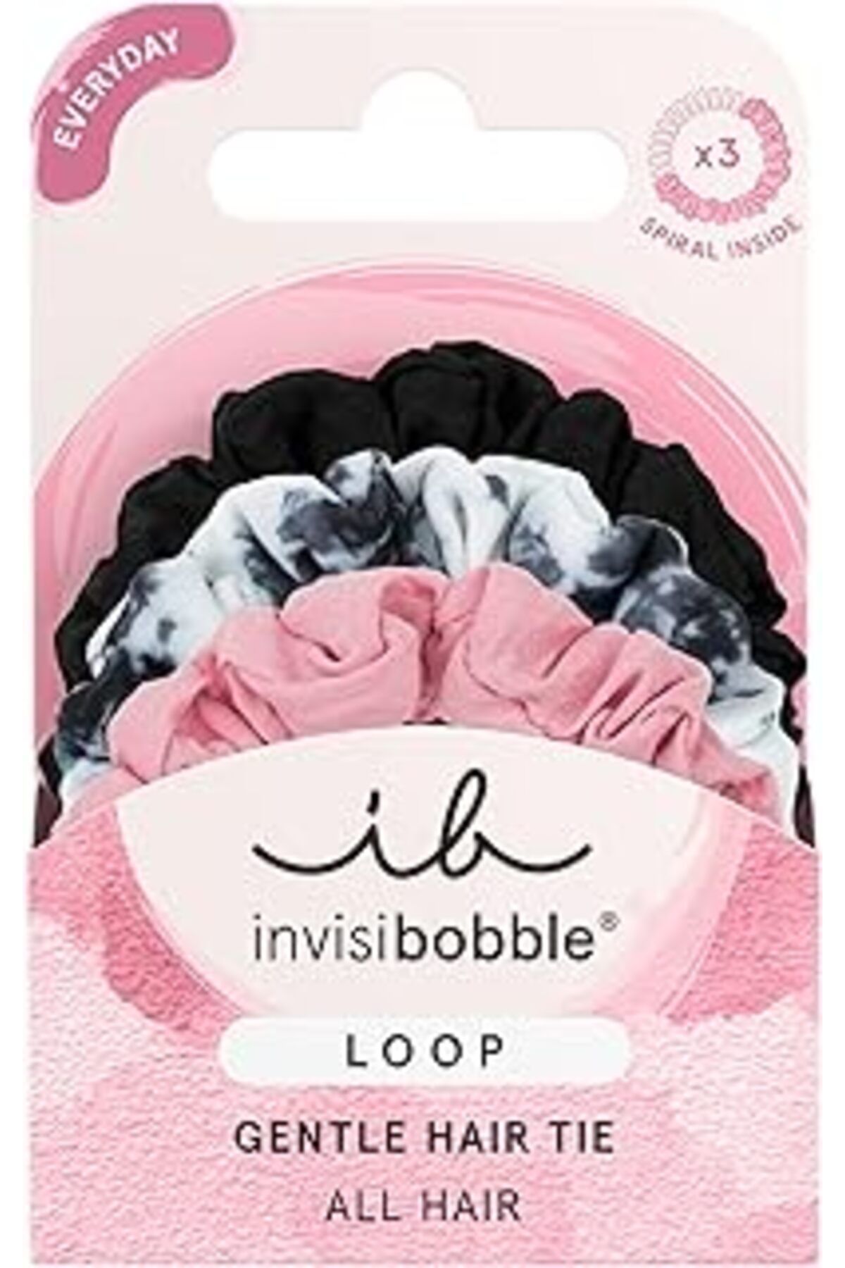 Qedii Invisibobble Loop - Slim Sprunchie Kumaş Kaplı 3Lü Saç Tokası
