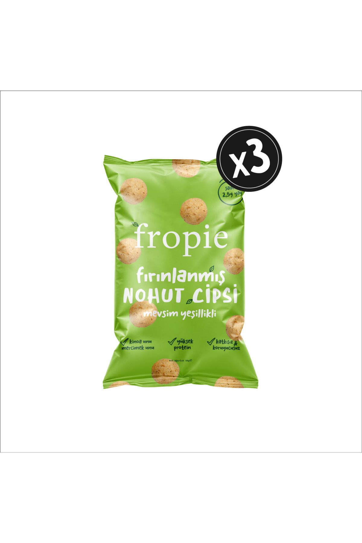 FROPİE Fropie Fırınlanmış Nohut Cipsi Mevsim Yeşillikli x3