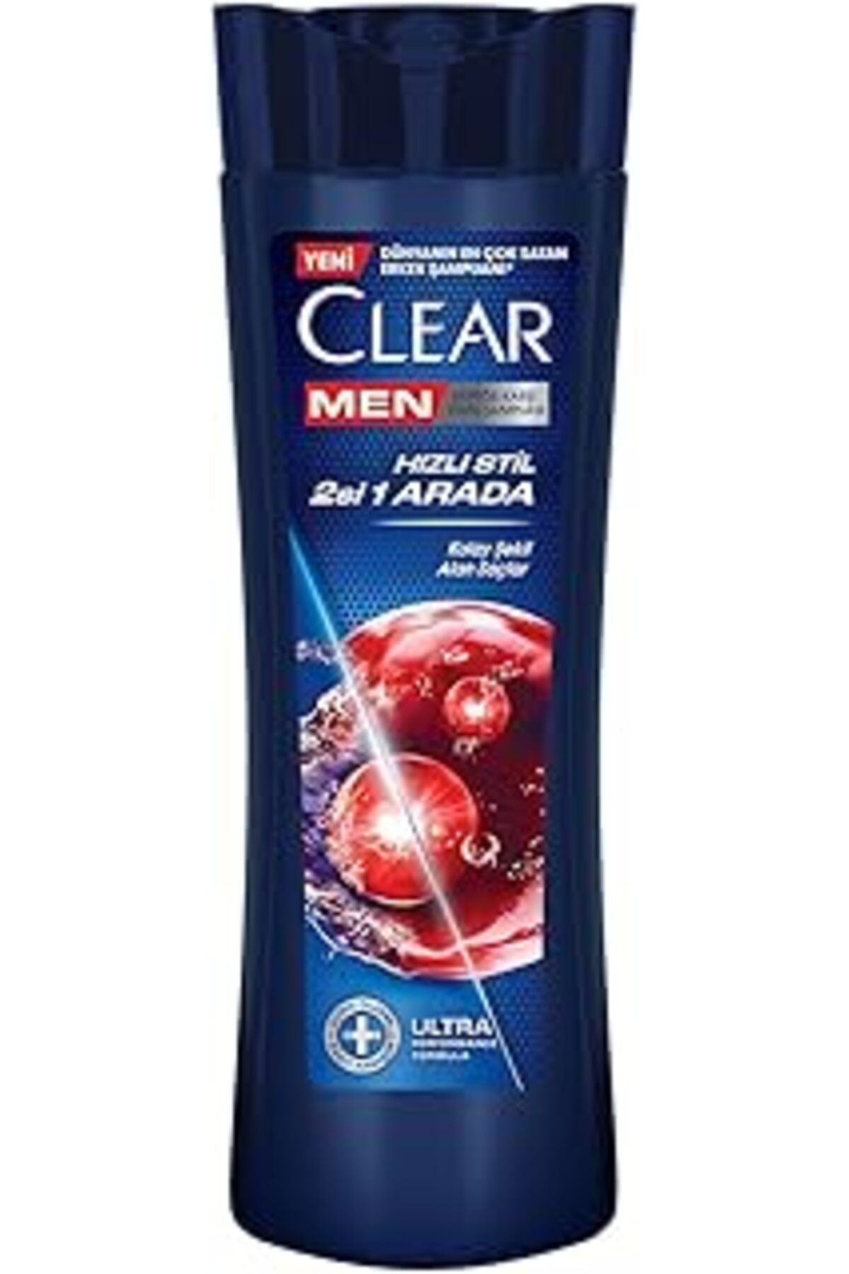 Qedii Clear Men Kepeğe Karşı Etkili Şampuan Hızlı Stil 2'Si 1 Arada Kolay Şekil Alan Saçlar 350 Ml Mavi